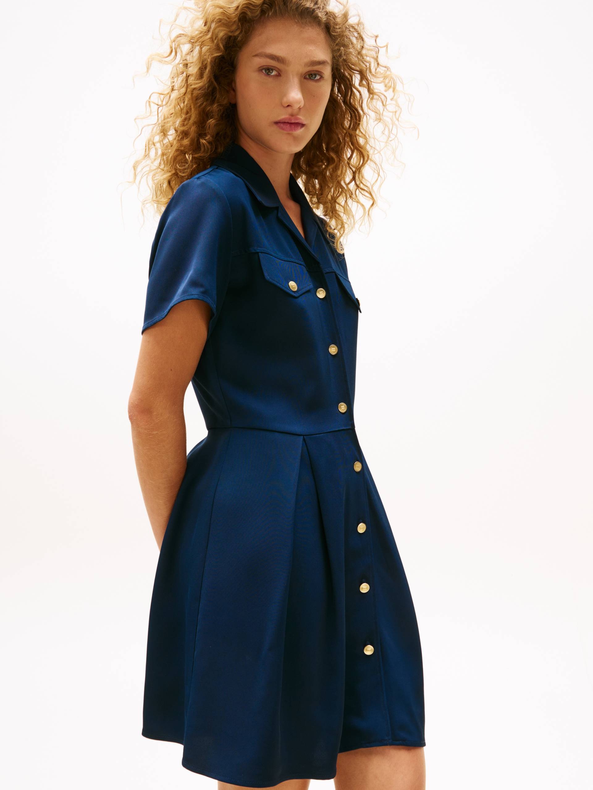 Tommy Hilfiger Hemdblusenkleid »VIS TWILL S/S F&F MINI DRESS« von TOMMY HILFIGER