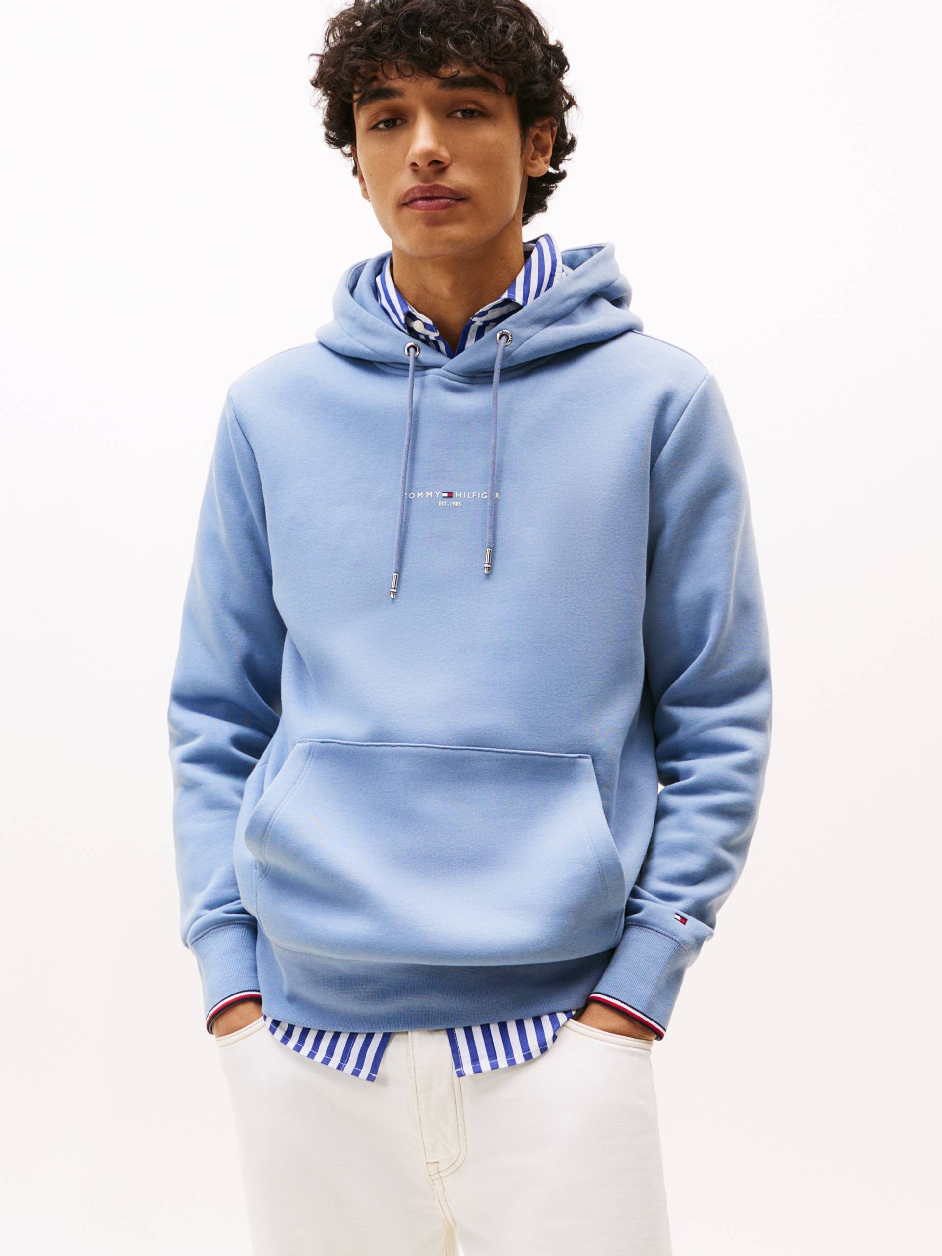 Tommy Hilfiger Hoodie »TOMMY LOGO TIPPED HOODY«, Tommy-Tape innen am Ausschnitt, Flag-Stickerei am Ärmel von TOMMY HILFIGER