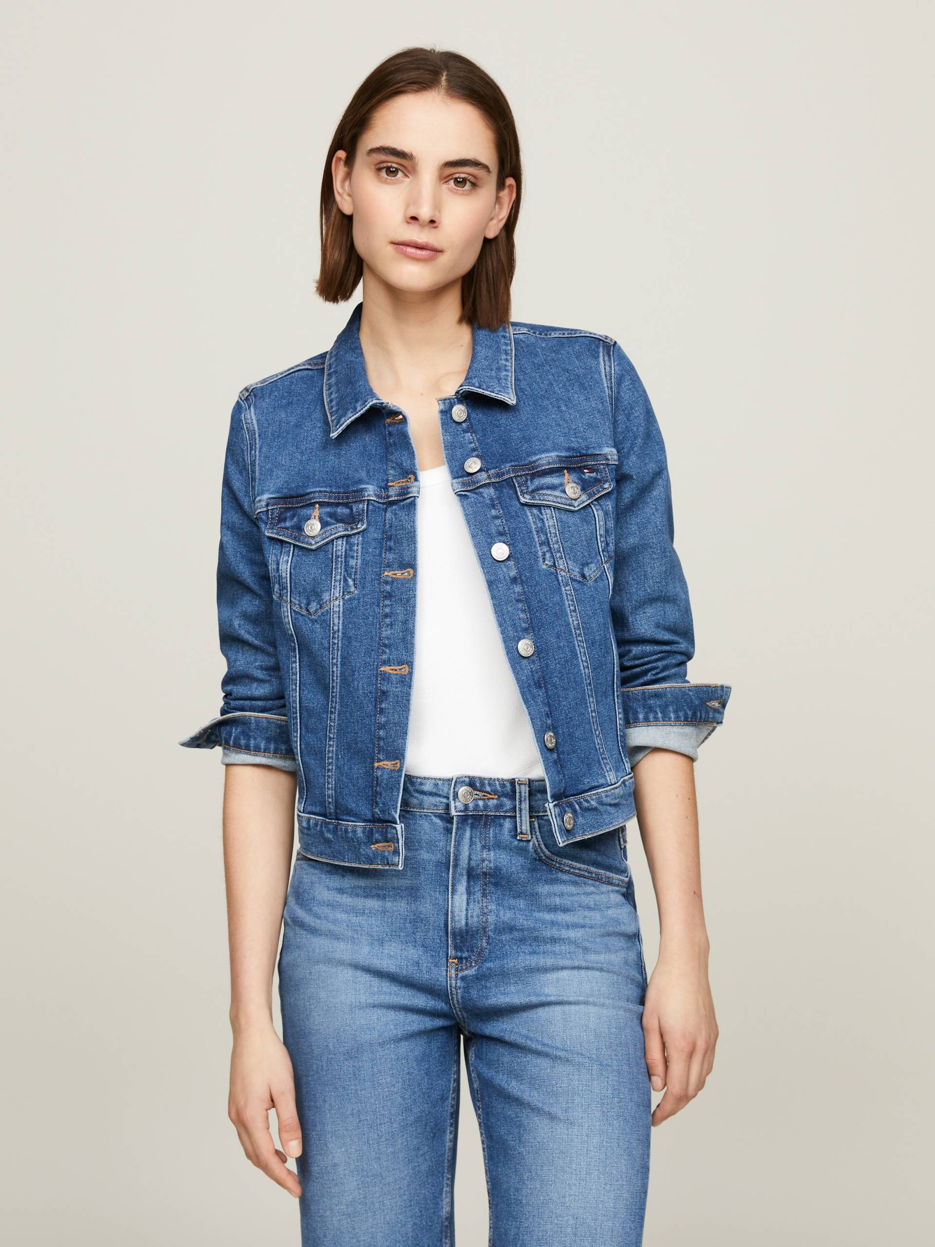 Tommy Hilfiger Jeansblazer »DNM SLIM JACKET MEL«, mit Markenlabel Tommy Hilfiger Jeansblazer »DNM SLIM JACKET MEL«, mit Markenlabel von TOMMY HILFIGER