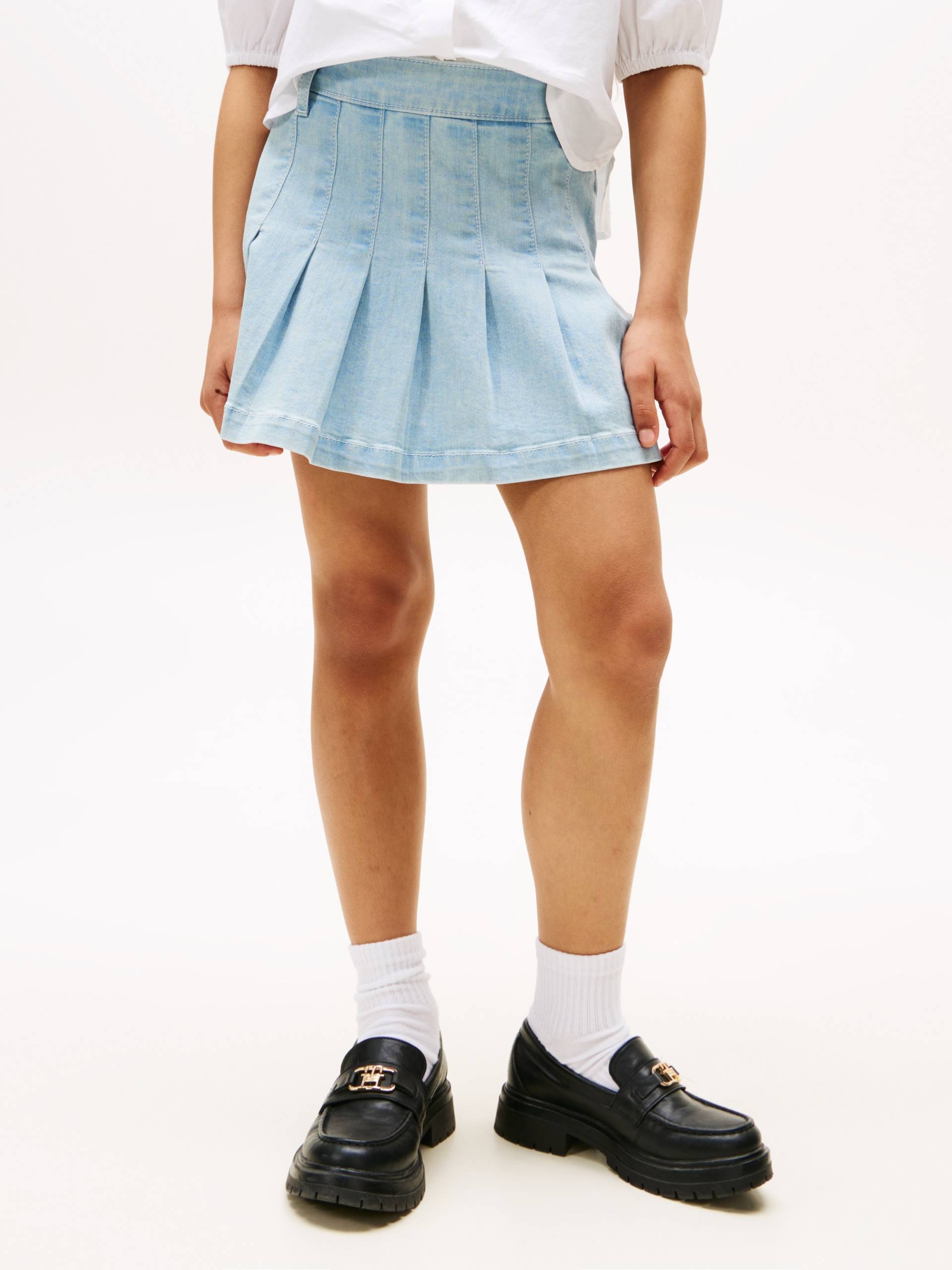 Tommy Hilfiger Jeansrock »DENIM PLEATED SKIRT«, für Kinder bis 16 Jahre, mit Falten Tommy Hilfiger Jeansrock »DENIM PLEATED SKIRT«, für Kinder bis 16 Jahre, mit Falten von TOMMY HILFIGER