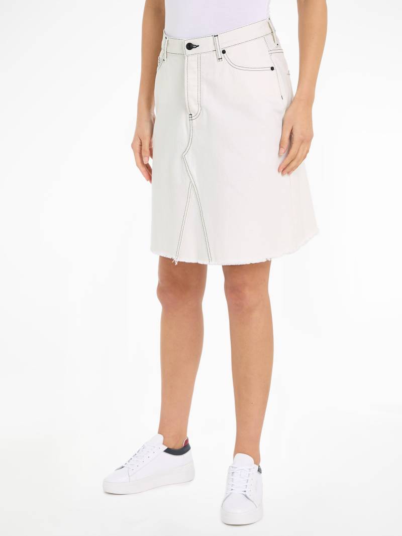 Tommy Hilfiger Jeansrock »DNM RW A-LINE SKIRT ECRU« von TOMMY HILFIGER