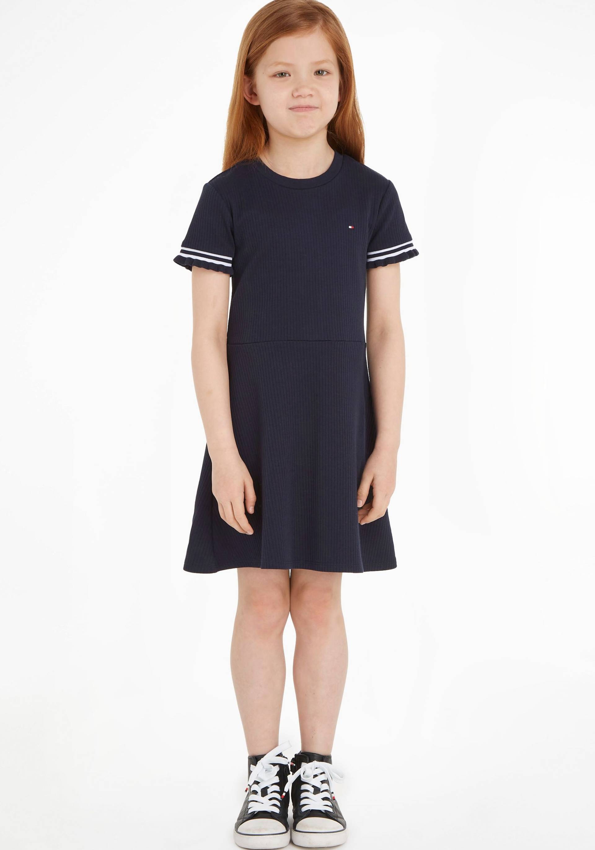 Tommy Hilfiger Jerseykleid »RUFFLE RIB KNIT DRESS« von TOMMY HILFIGER