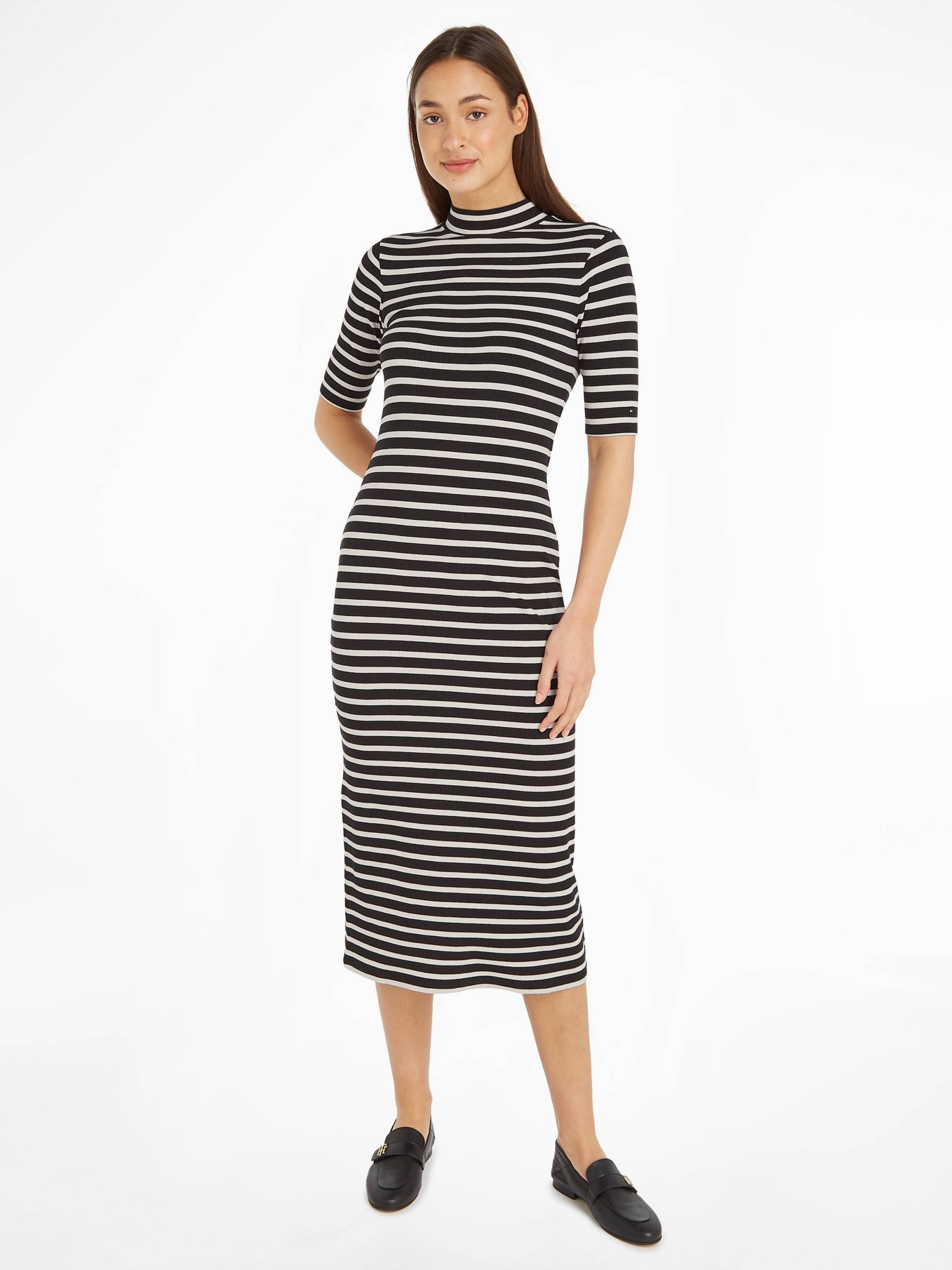 Tommy Hilfiger Jerseykleid »SLIM 5X2 RIB STRIPE MIDI DRS 1/2« von TOMMY HILFIGER