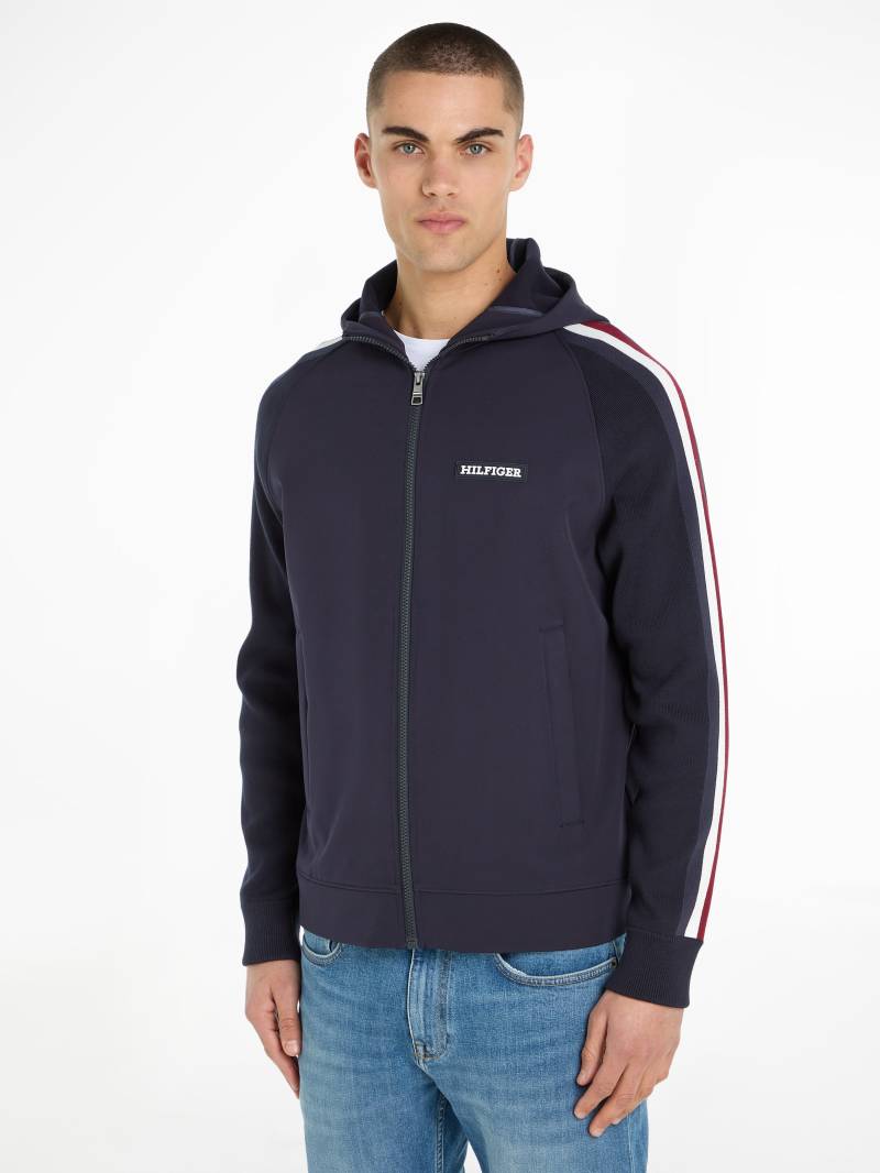 Tommy Hilfiger Kapuzenpullover »MIXED MEDIA HOODED SWEATER«, mit TH-Streifen an den Ärmeln von TOMMY HILFIGER
