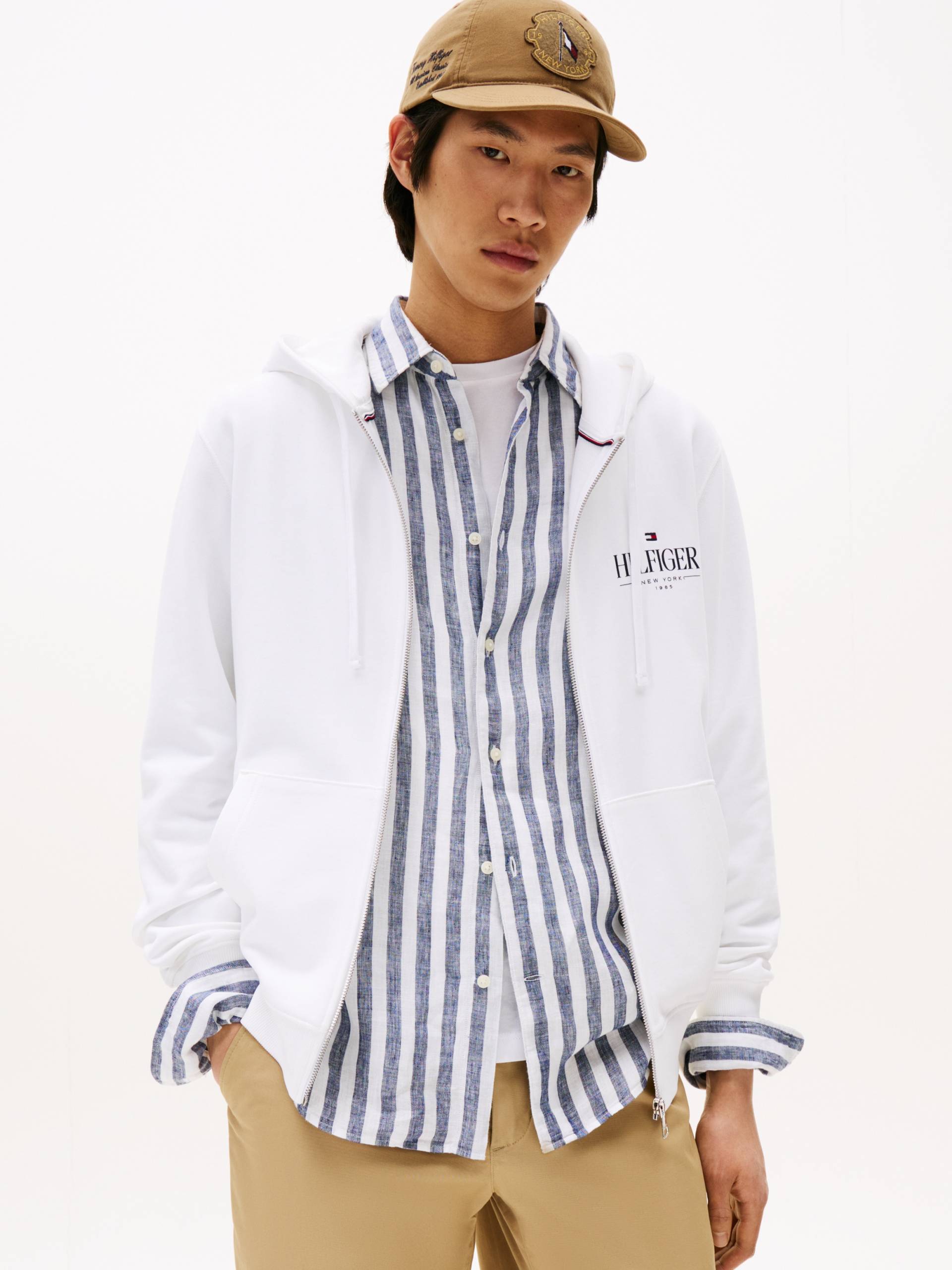 Tommy Hilfiger Kapuzensweatjacke »HILFIGER STACKED HOODED ZIP TH« von TOMMY HILFIGER