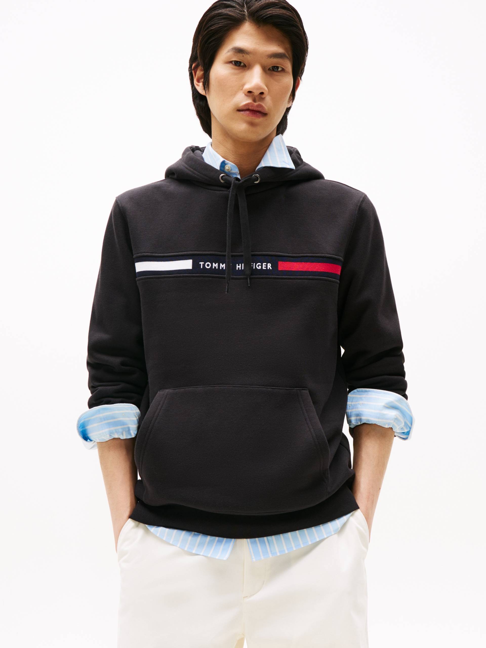Tommy Hilfiger Kapuzensweatshirt »HILFIGER CHEST INSERT HOODY«, mit Kapuze, Kängurutasche, Logoschriftzug von TOMMY HILFIGER