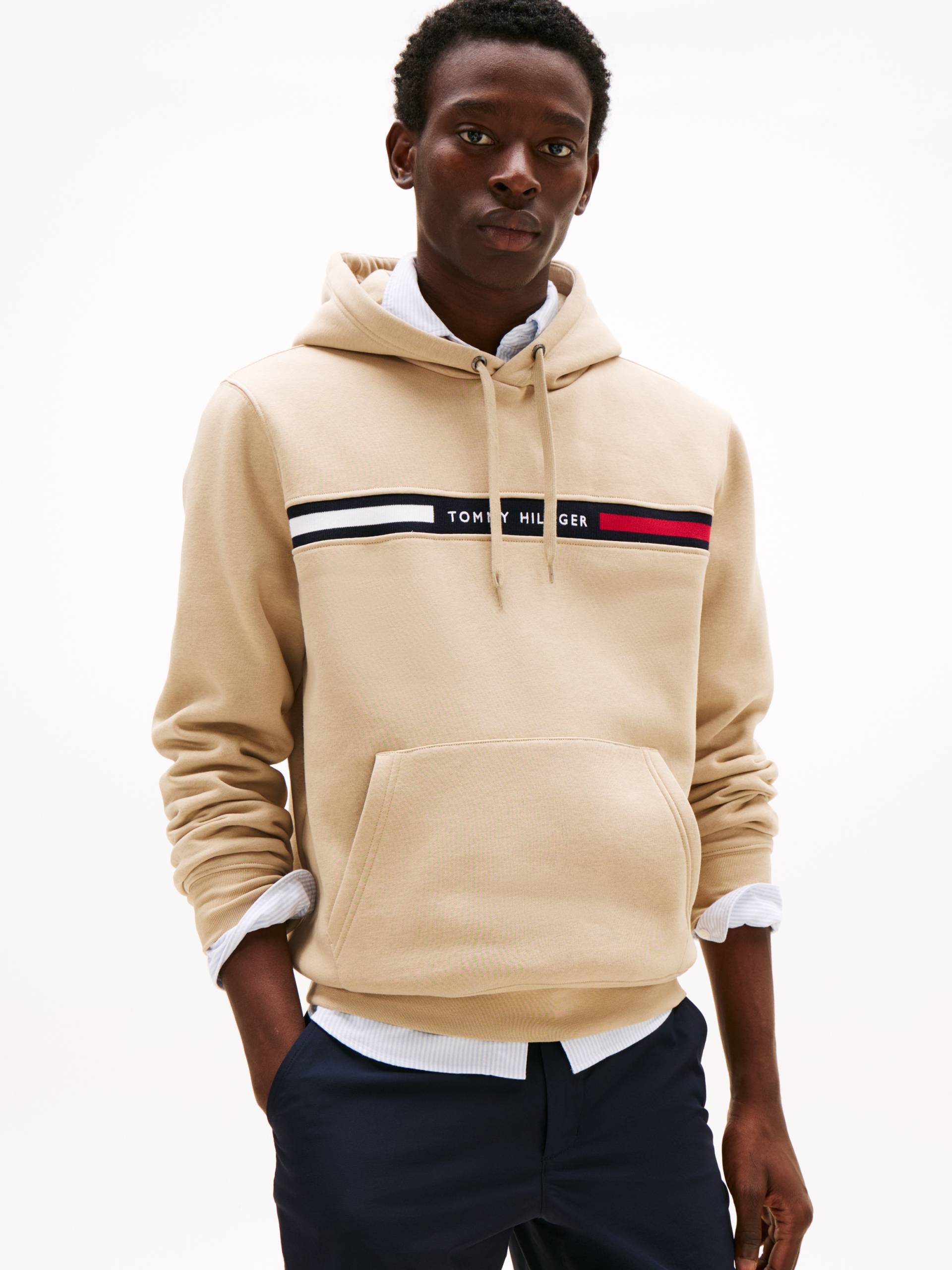 Tommy Hilfiger Kapuzensweatshirt »HILFIGER CHEST INSERT HOODY«, mit Kapuze, Kängurutasche, Logoschriftzug von TOMMY HILFIGER