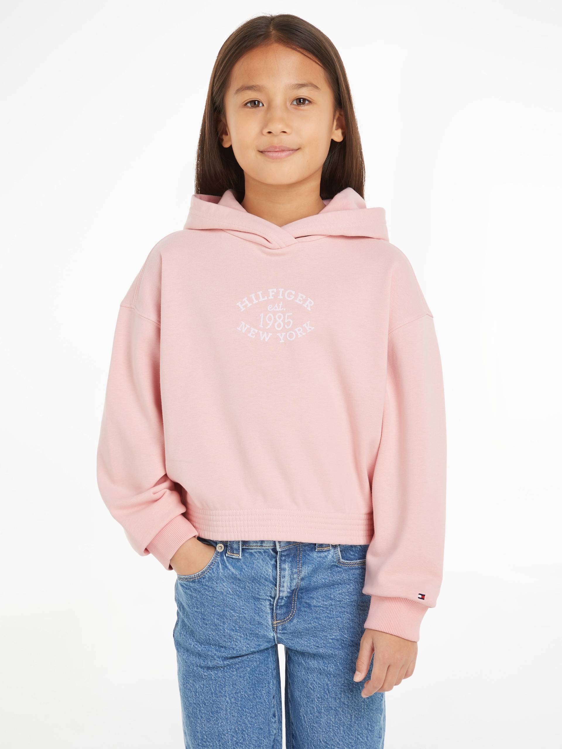 Tommy Hilfiger Kapuzensweatshirt »MONOTYPE FLOCK HOODIE«, Kinder bis 16 Jahre mit Logoschriftzug Tommy Hilfiger Kapuzensweatshirt »MONOTYPE FLOCK HOODIE«, Kinder bis 16 Jahre mit Logoschriftzug von TOMMY HILFIGER
