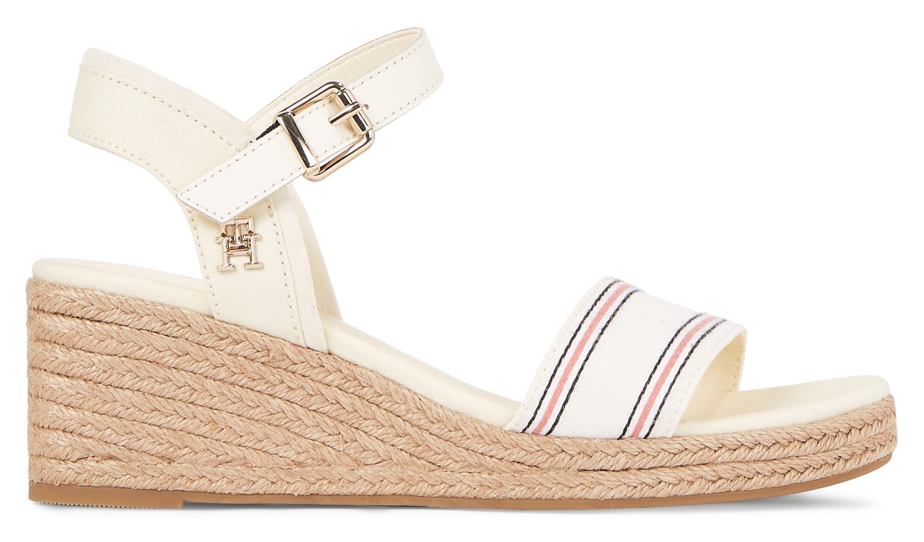 Tommy Hilfiger Keilsandalette »SHIRTING WEDGE SANDAL« von TOMMY HILFIGER