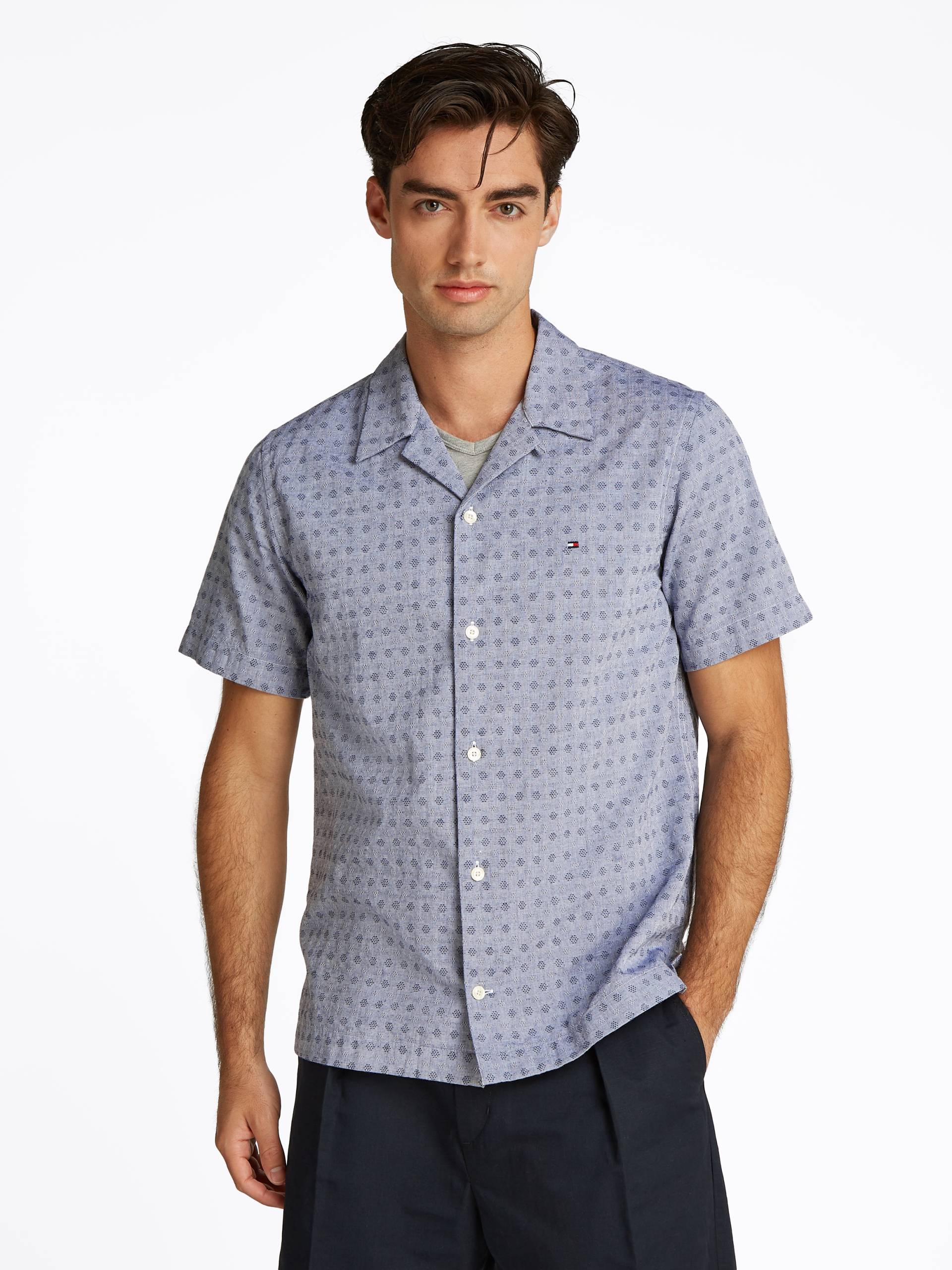 Tommy Hilfiger Kurzarmhemd »COTTON LINEN DOBBY SS RF SHIRT« von TOMMY HILFIGER