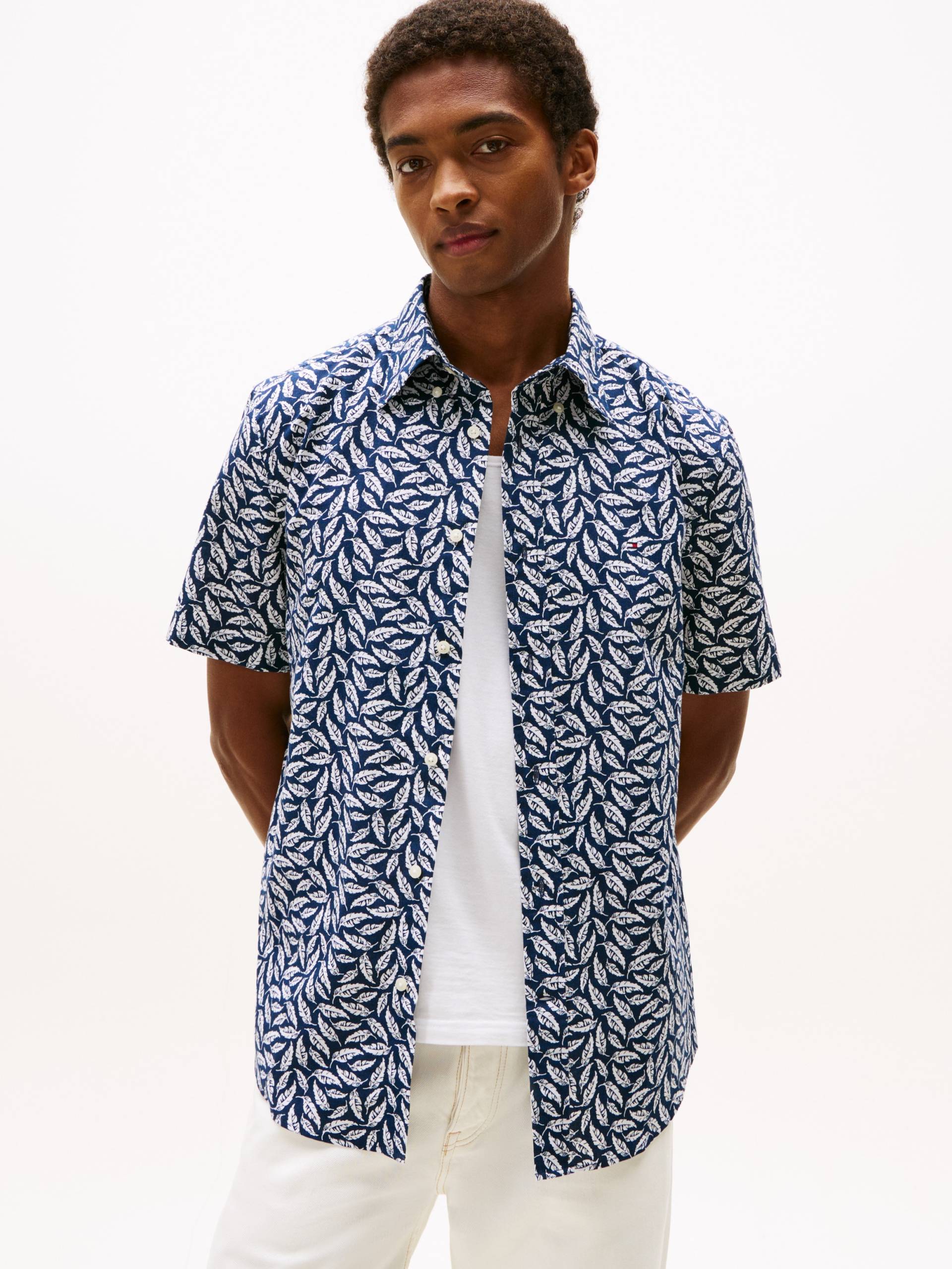 Tommy Hilfiger Kurzarmhemd »LINEN BLEND PRINT S/S RF SHIRT«, modischer Print, mit Leinenanteil Tommy Hilfiger Kurzarmhemd »LINEN BLEND PRINT S/S RF SHIRT«, modischer Print, mit Leinenanteil von TOMMY HILFIGER