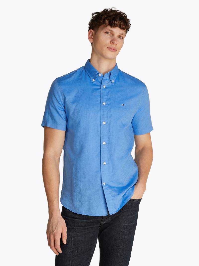 Tommy Hilfiger Kurzarmhemd »LINEN BLEND SOLID SS RF SHIRT«, mit Button-down-Kragen von TOMMY HILFIGER