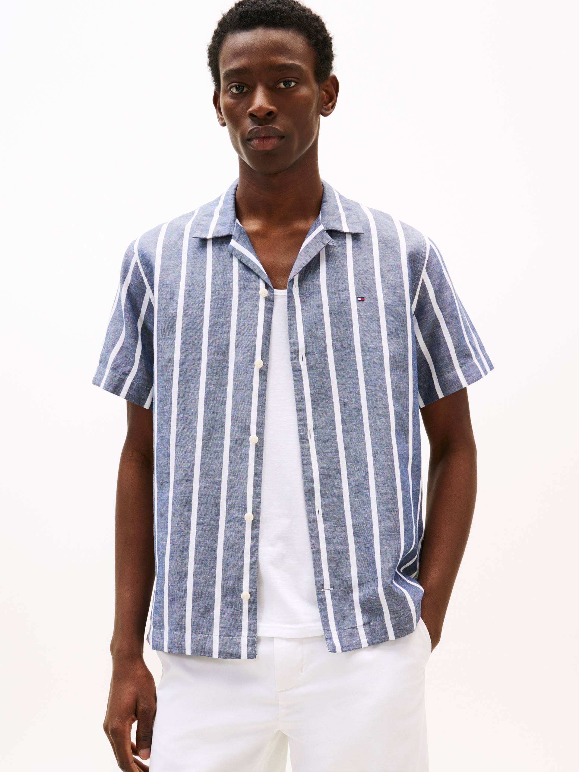 Tommy Hilfiger Kurzarmhemd »LINEN BLEND STRIPED SS RF SHIRT« von TOMMY HILFIGER