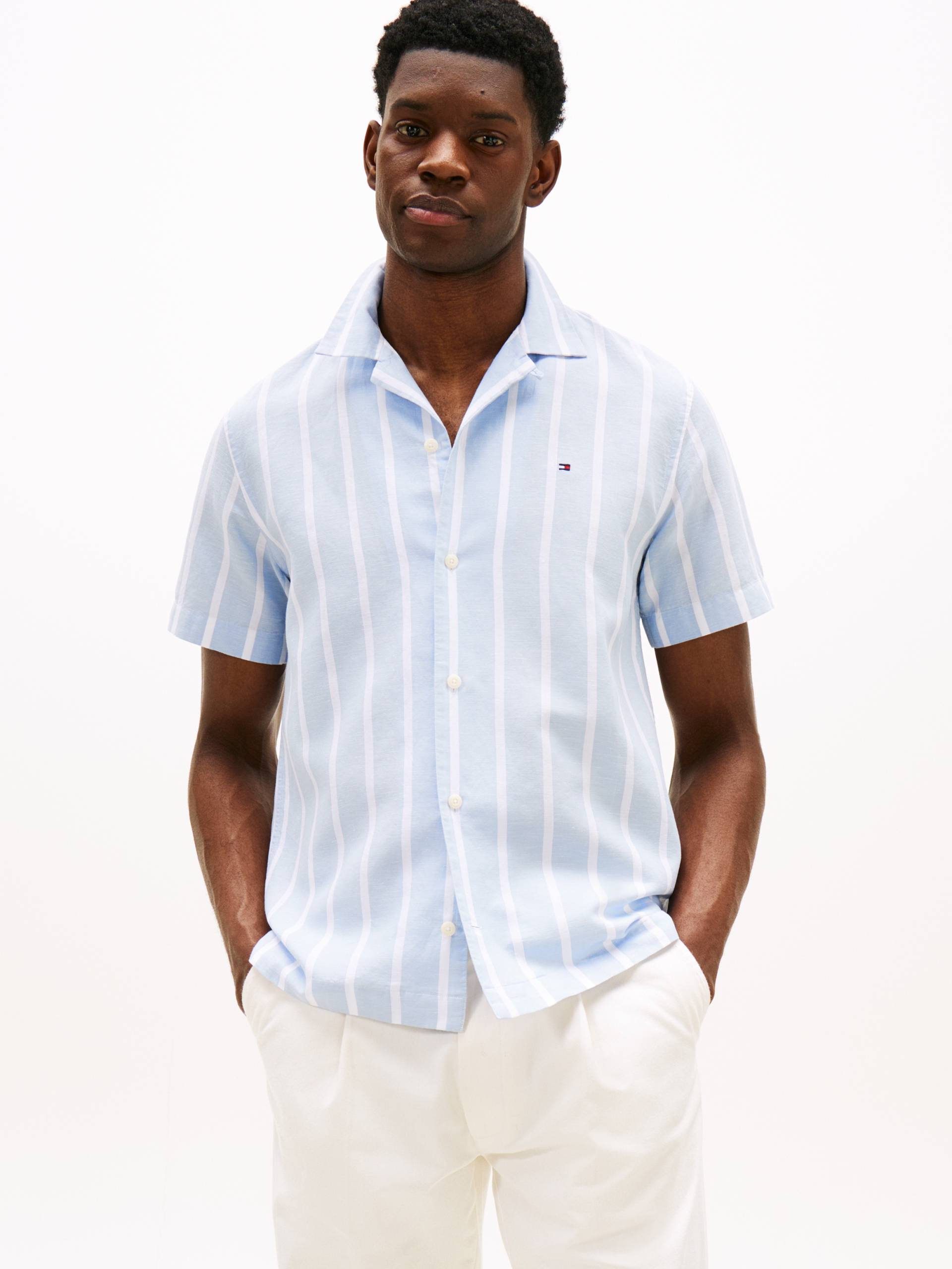 Tommy Hilfiger Kurzarmhemd »LINEN BLEND STRIPED SS RF SHIRT« von TOMMY HILFIGER