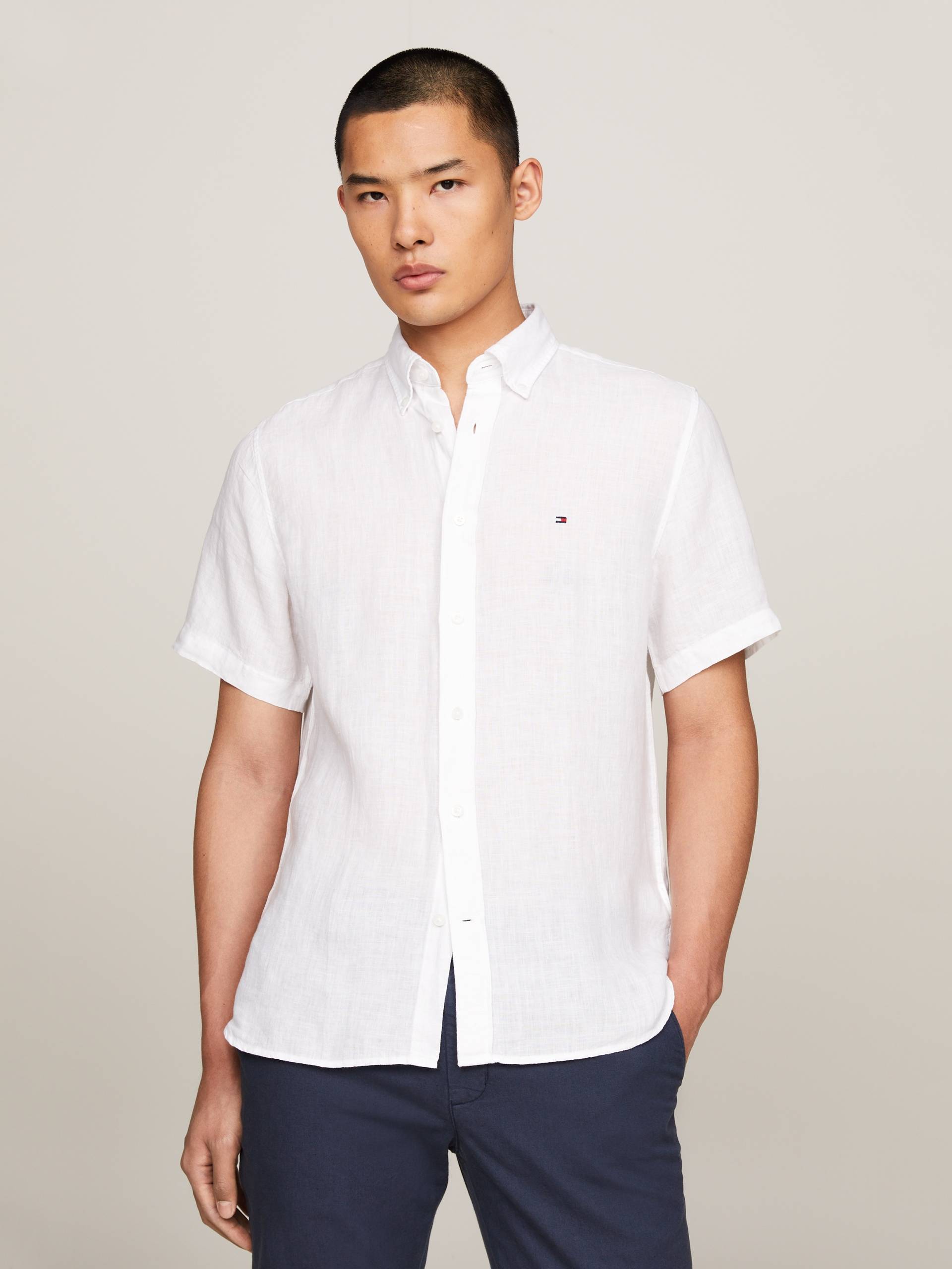 Tommy Hilfiger Kurzarmhemd »PIGMENT DYED LINEN RF SHIRT«, mit feiner Struktur Tommy Hilfiger Kurzarmhemd »PIGMENT DYED LINEN RF SHIRT«, mit feiner Struktur von TOMMY HILFIGER