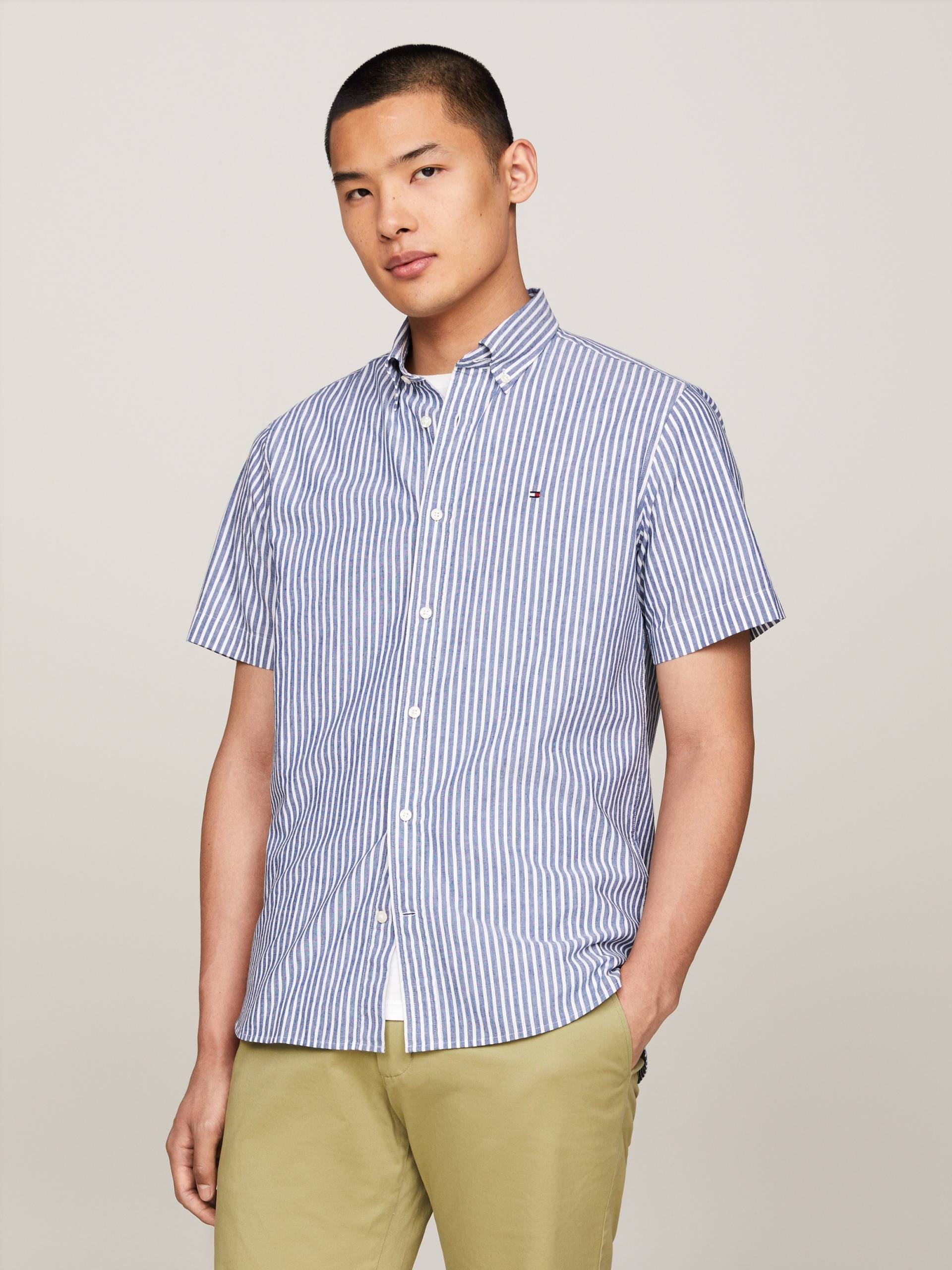 Tommy Hilfiger Kurzarmhemd »W-CO/LI CLASSIC STP RF SHIRT« von TOMMY HILFIGER