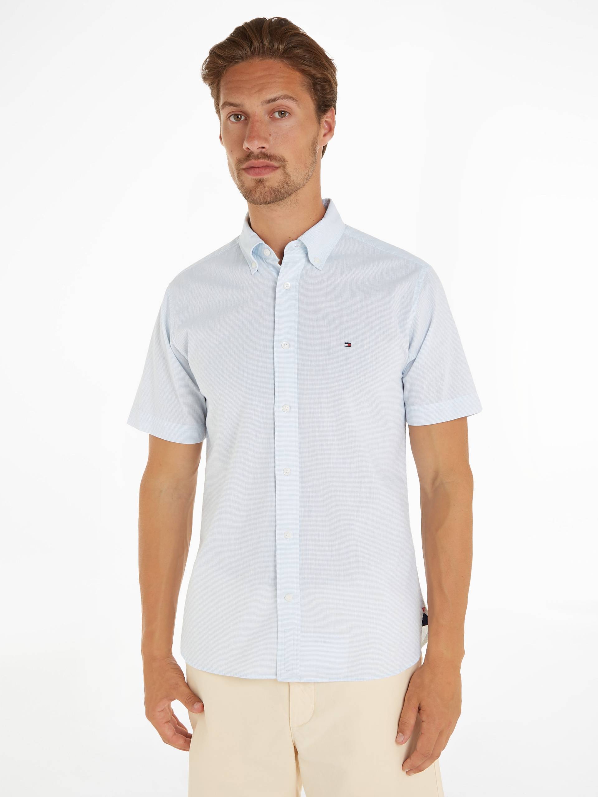 Tommy Hilfiger Kurzarmhemd »W-CO/LI FAKE SOLID RF SHIRT« von TOMMY HILFIGER