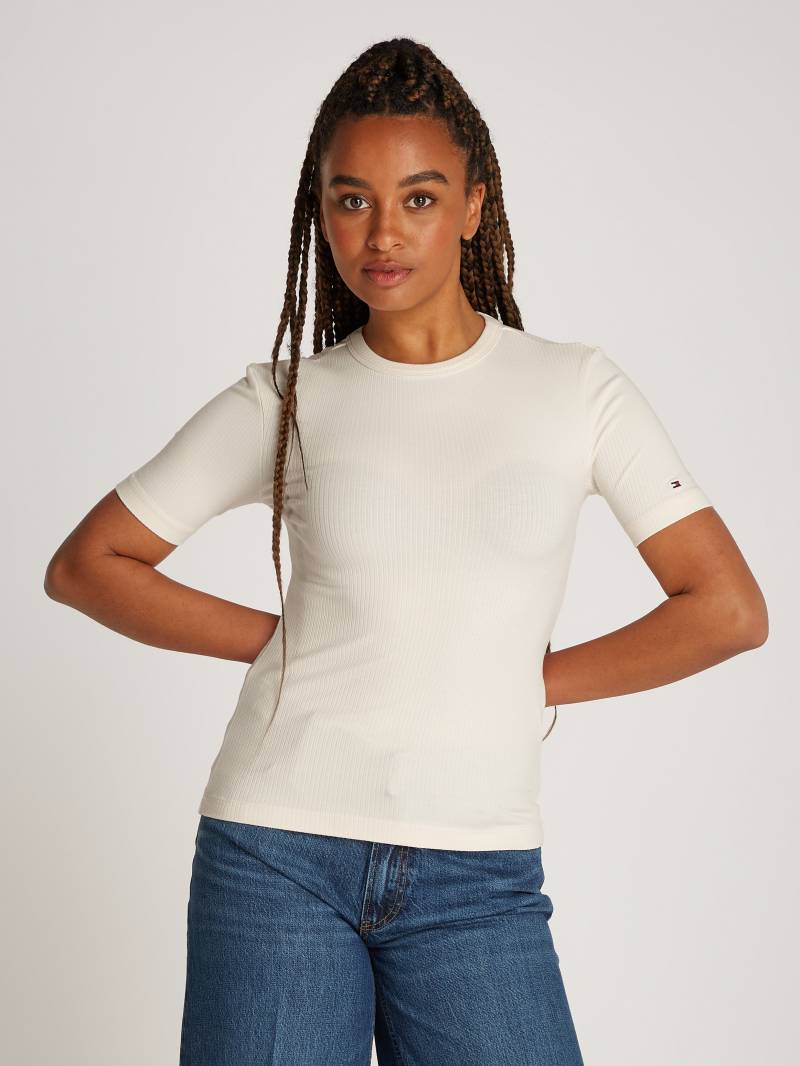 Tommy Hilfiger Kurzarmshirt »5X2 RIB C-NK SS«, mit Rundhals, Kurzarm von TOMMY HILFIGER