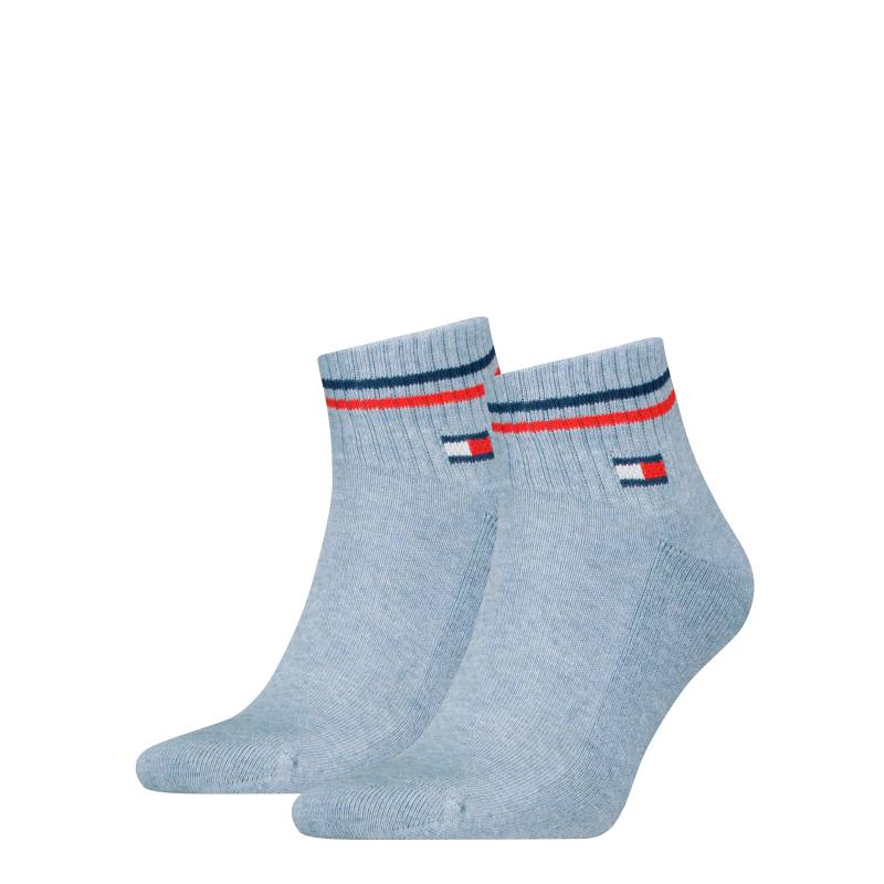 Tommy Hilfiger Kurzsocken »TH UNI TJ QUARTER 2P ICONIC«, (2 Paar), Half-Terry-Sohle für zusätzlichen Komfort von TOMMY HILFIGER