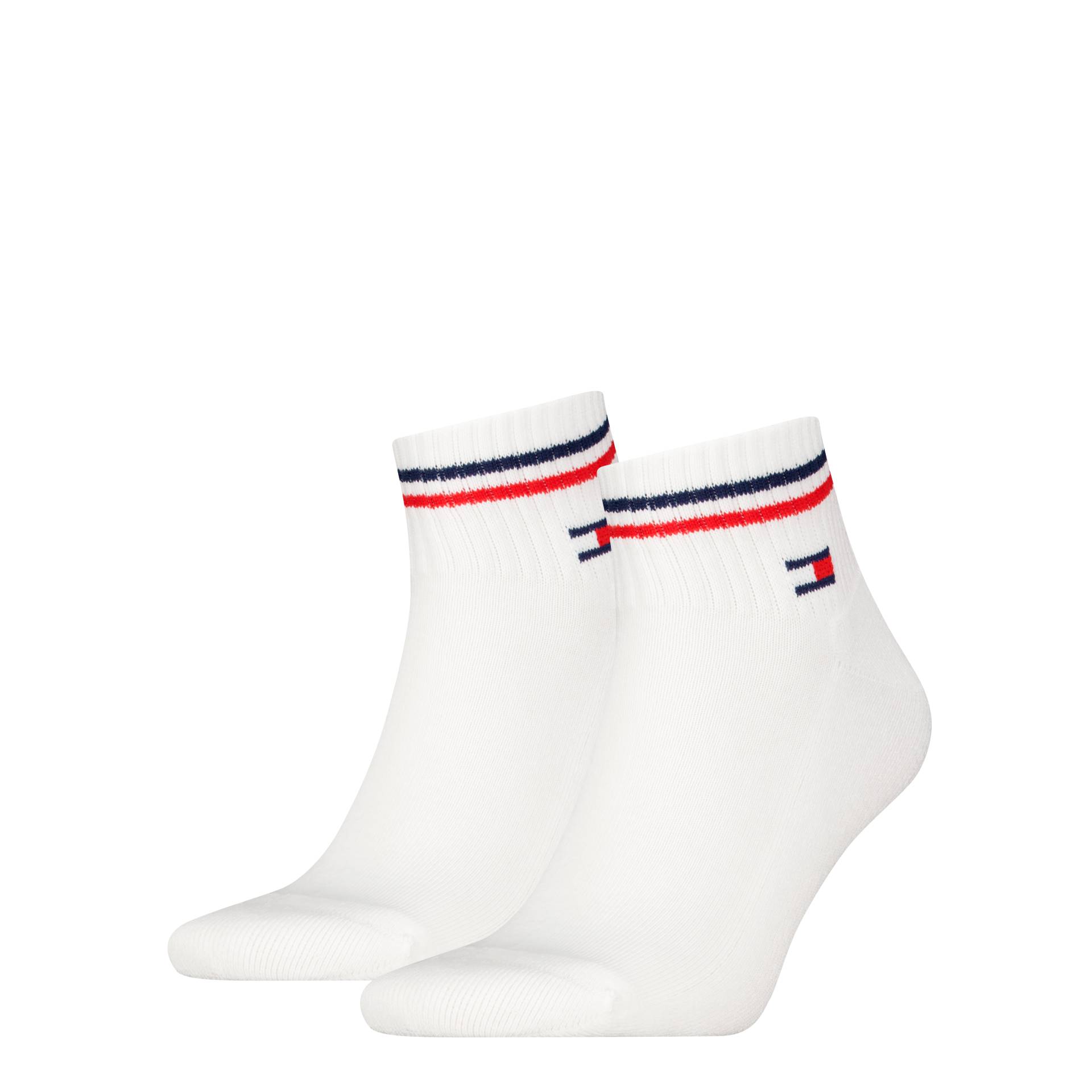 Tommy Hilfiger Kurzsocken »TH UNI TJ QUARTER 2P ICONIC«, (2 Paar), Half-Terry-Sohle für zusätzlichen Komfort von TOMMY HILFIGER