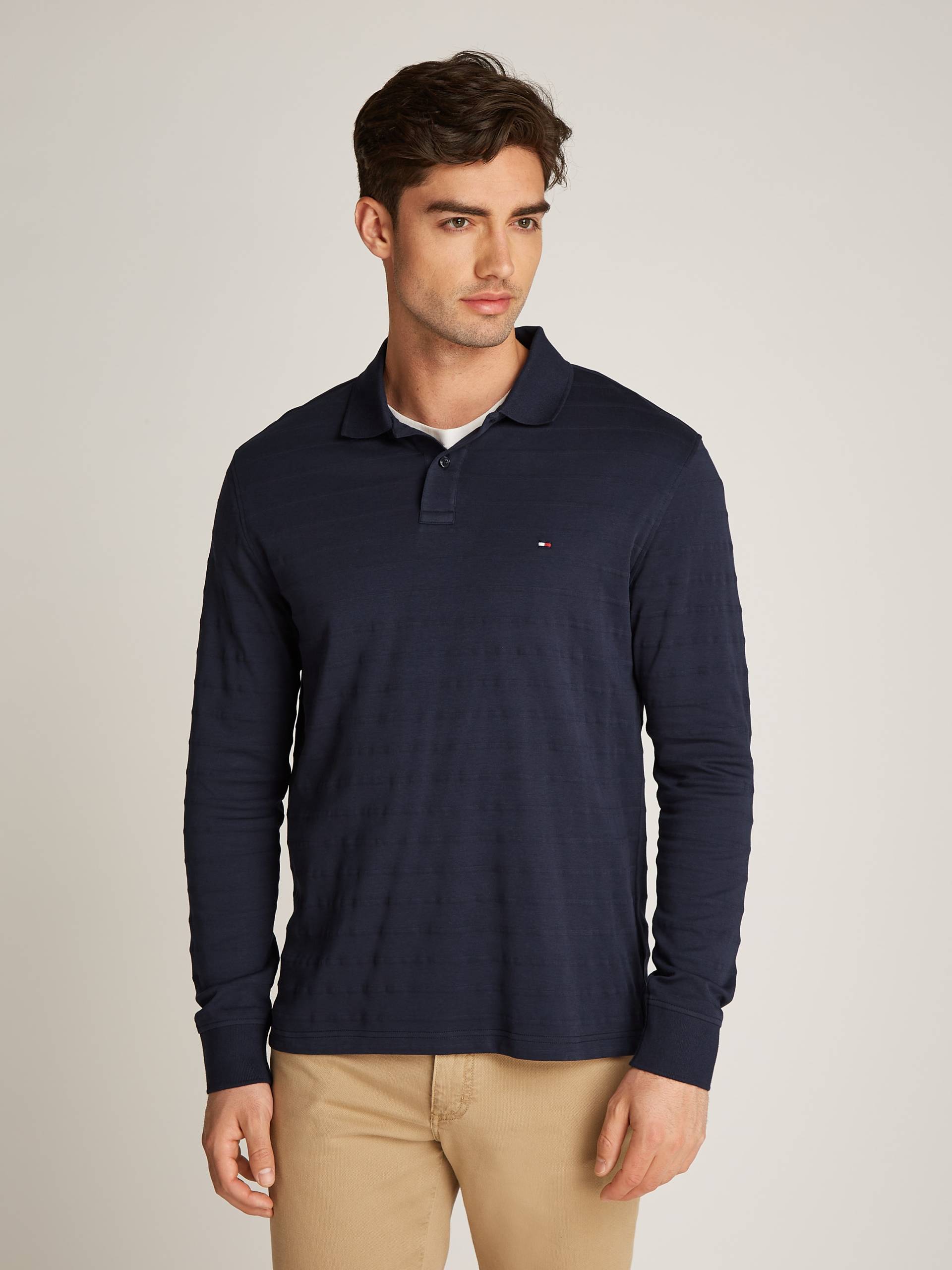 Tommy Hilfiger Langarm-Poloshirt »MERC JACQUARD STRIPE LS REG POLO« Tommy Hilfiger Langarm-Poloshirt »MERC JACQUARD STRIPE LS REG POLO« von TOMMY HILFIGER