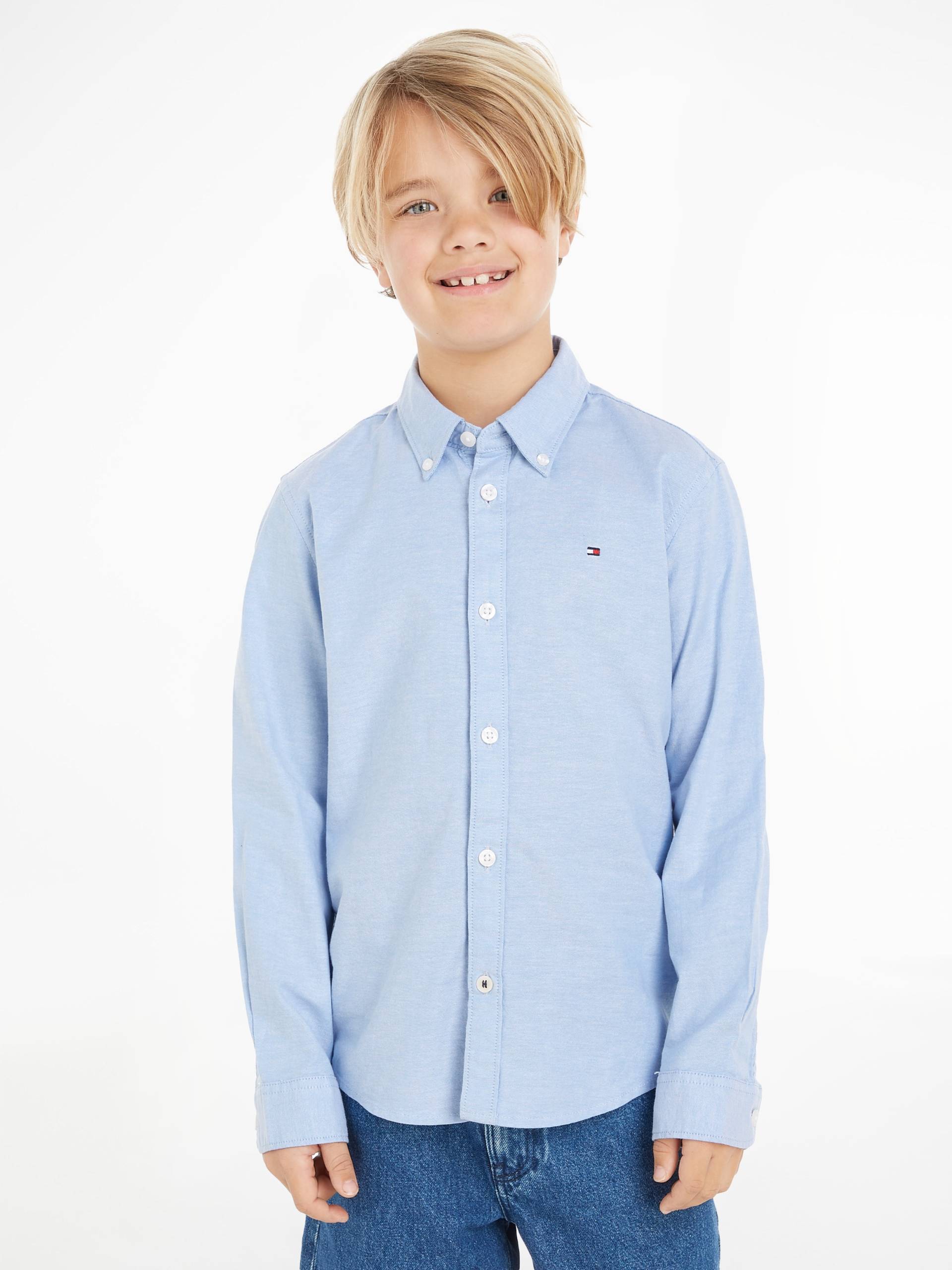 Tommy Hilfiger Langarmhemd »BOYS STRETCH OXFORD SHIRT L/S«, Kinder bis 16 Jahre, Button-down-Kragen, Langarm, Logo-Flag Tommy Hilfiger Langarmhemd »BOYS STRETCH OXFORD SHIRT L/S«, Kinder bis 16 Jahre, Button-down-Kragen, Langarm, Logo-Flag von TOMMY HILFIGER