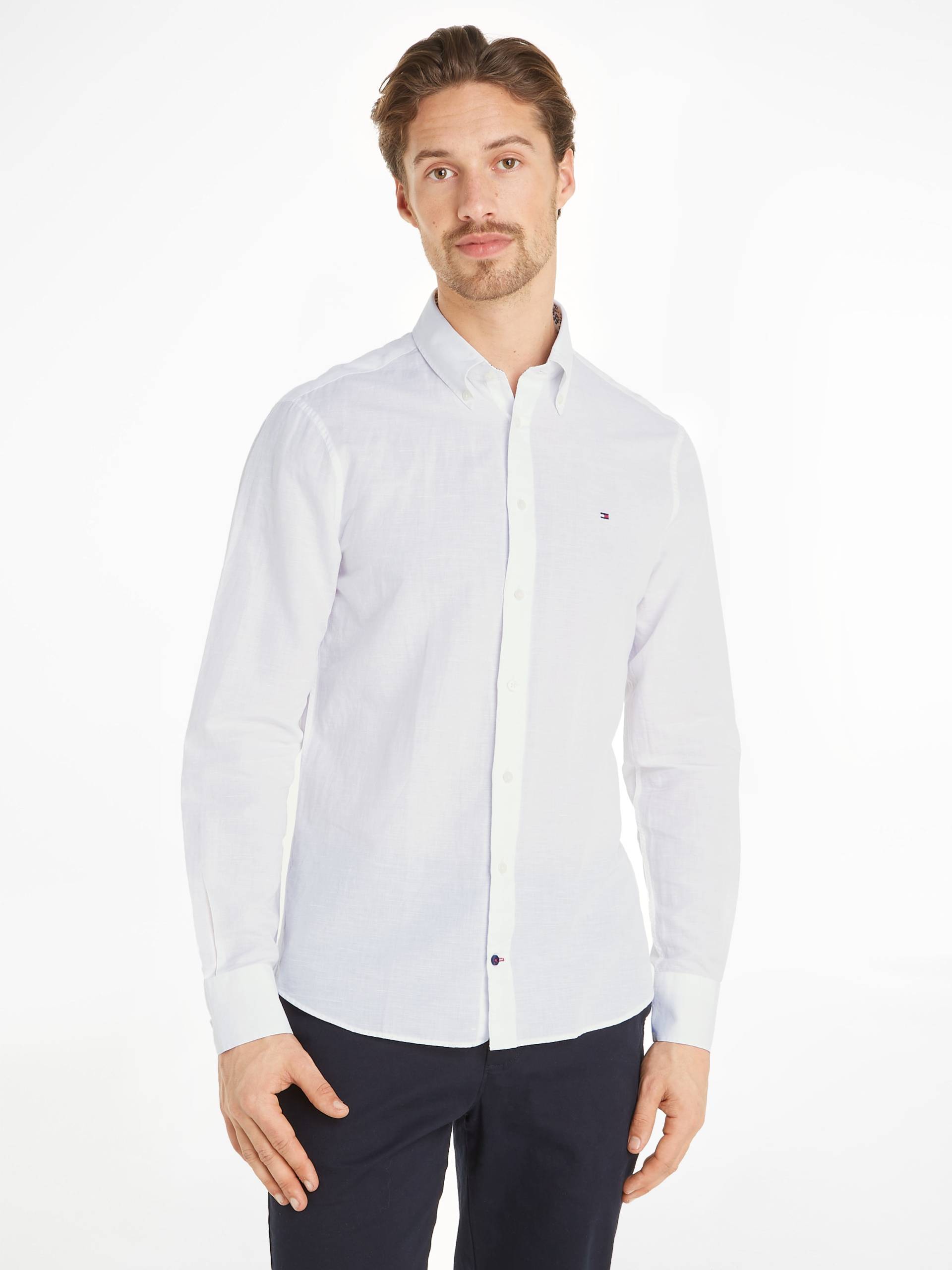 Tommy Hilfiger Langarmhemd »CL W-CO LINEN SOLID SF SHIRT« von TOMMY HILFIGER