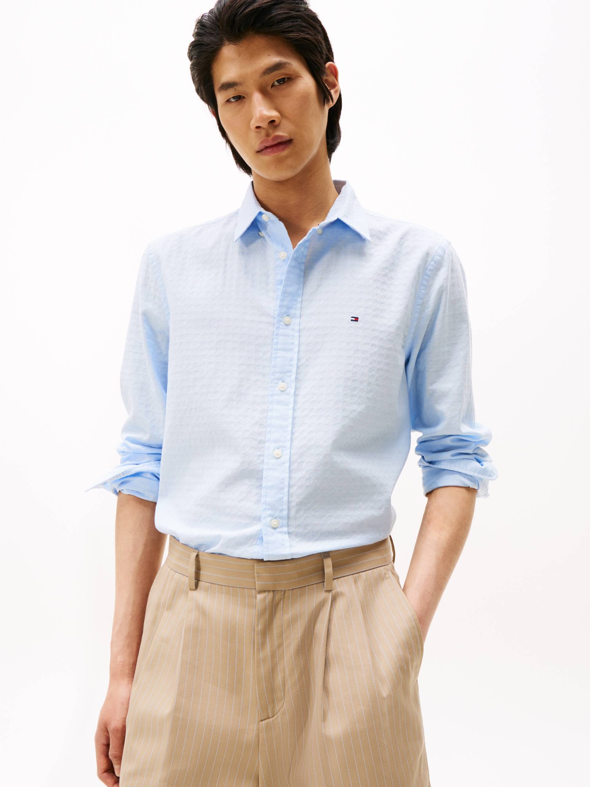Tommy Hilfiger Langarmhemd »DOBBY STRUCTURE RF SHIRT« von TOMMY HILFIGER