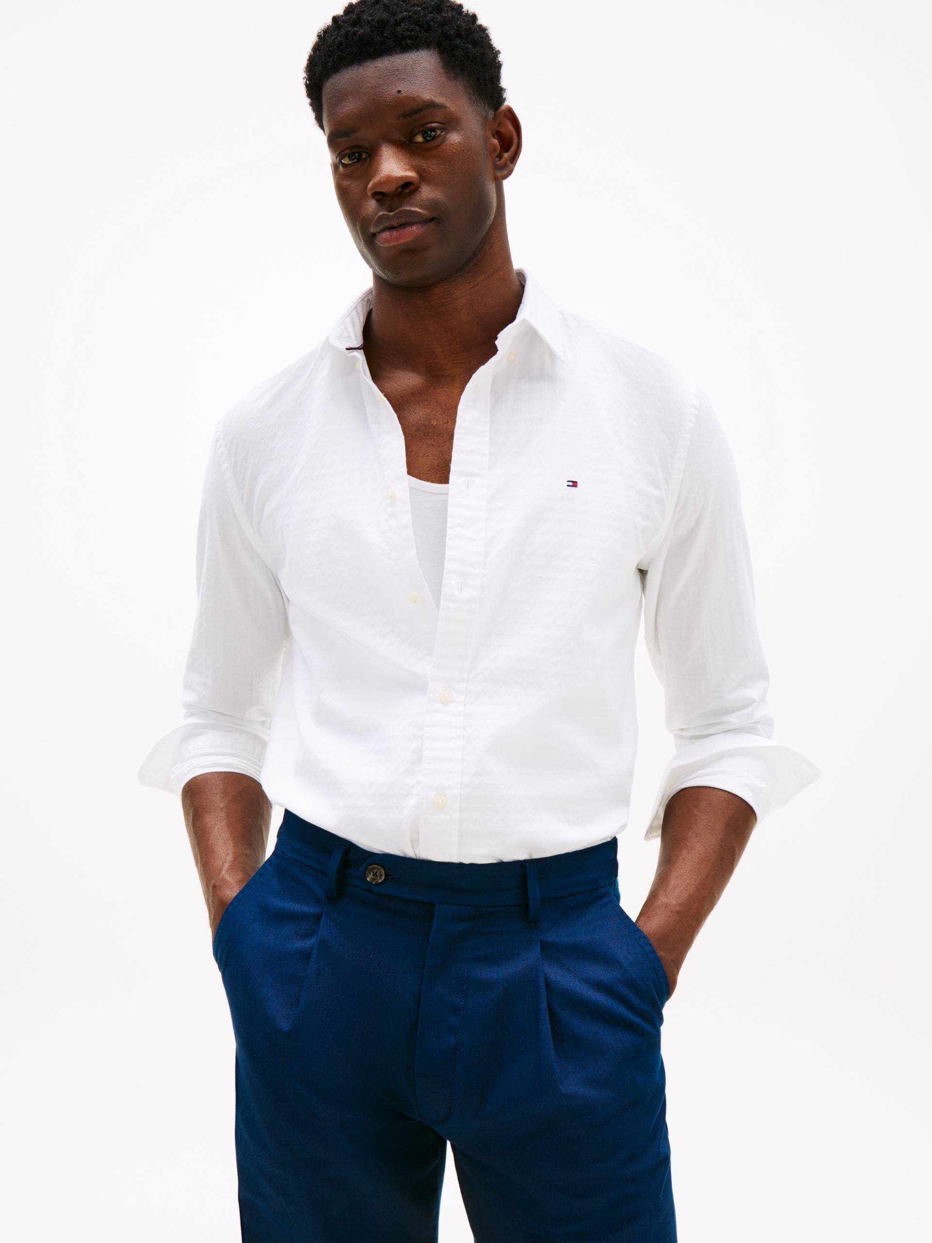 Tommy Hilfiger Langarmhemd »DOBBY STRUCTURE RF SHIRT« von TOMMY HILFIGER