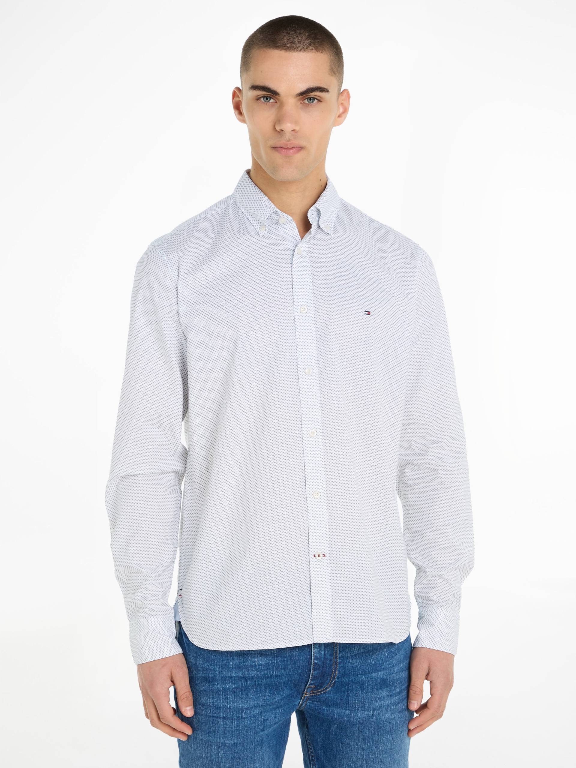 Tommy Hilfiger Langarmhemd »FLEX MINI PRINT SF SHIRT« von TOMMY HILFIGER