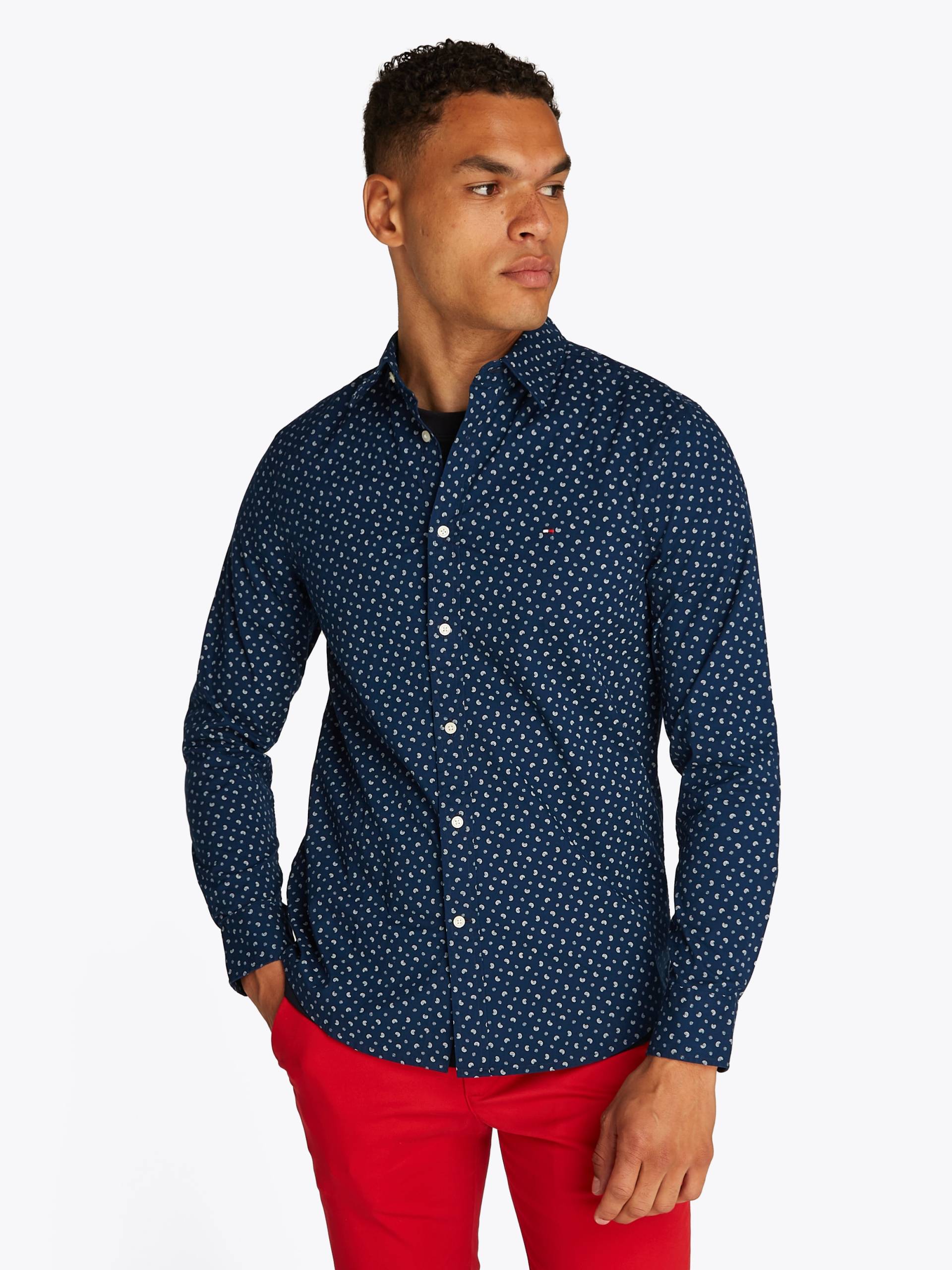 Tommy Hilfiger Langarmhemd »FLEX POPLIN AOP SF SHIRT«, mit Alloverprint von TOMMY HILFIGER