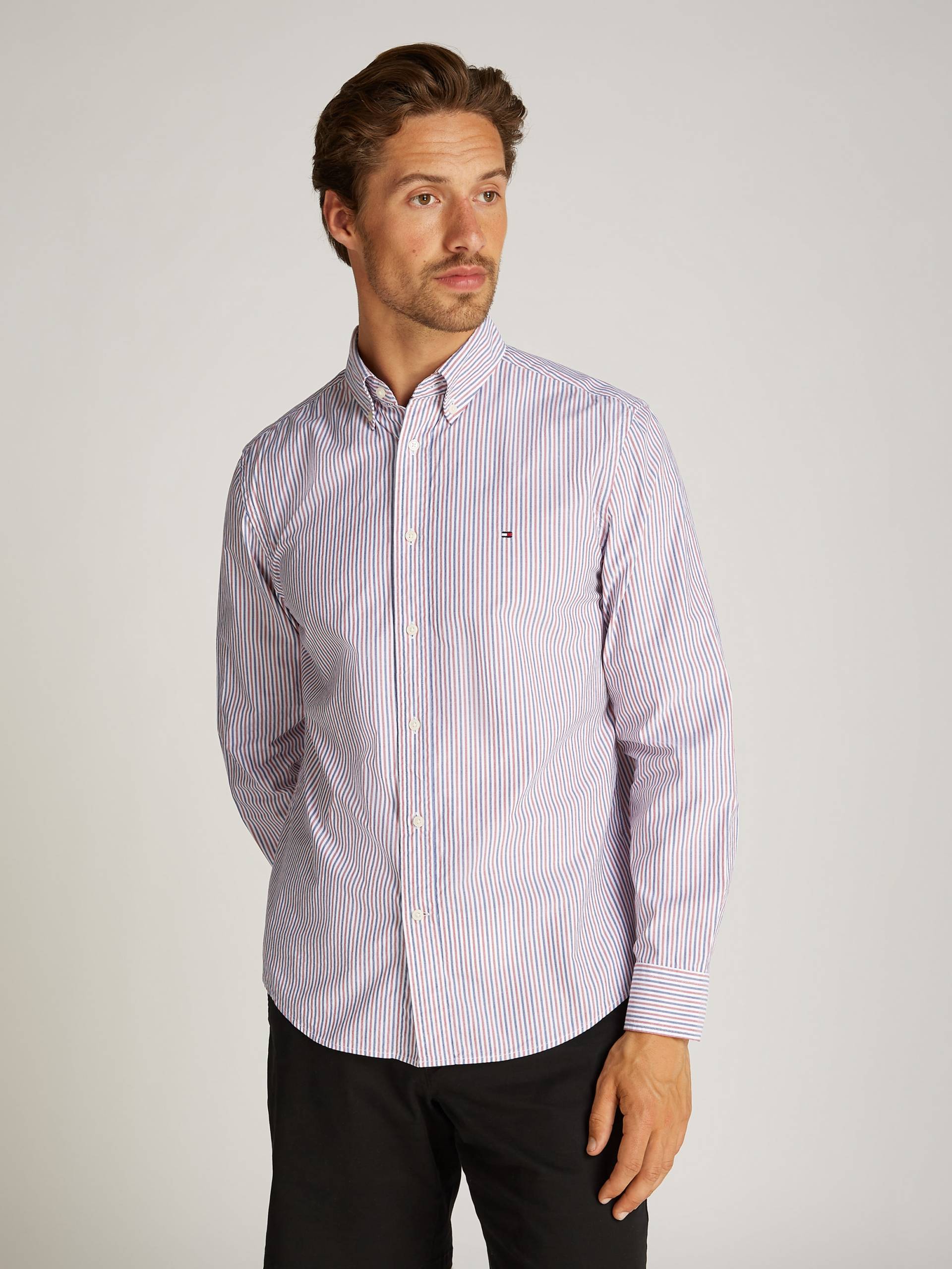 Tommy Hilfiger Langarmhemd »FLEX POPLIN CLASSIC STP RF SHIRT«, mit Sreifenmuster Tommy Hilfiger Langarmhemd »FLEX POPLIN CLASSIC STP RF SHIRT«, mit Sreifenmuster von TOMMY HILFIGER