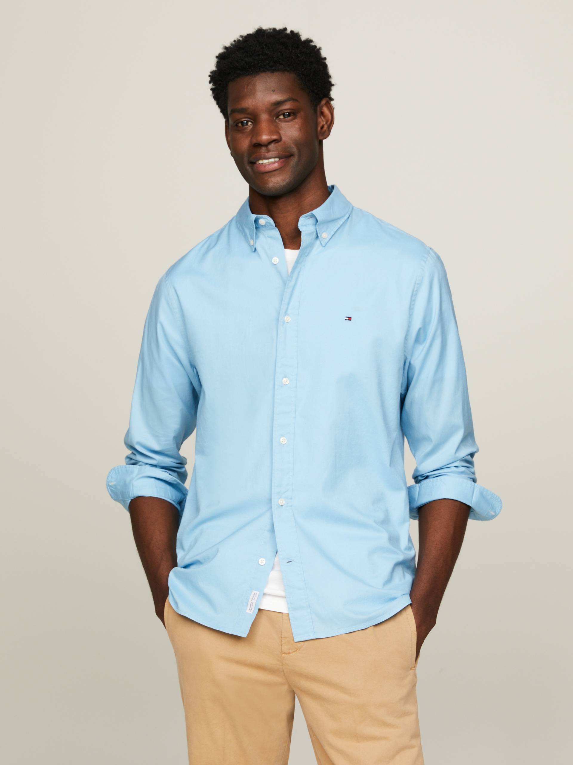 Tommy Hilfiger Langarmhemd »FLEX POPLIN RF SHIRT« von TOMMY HILFIGER