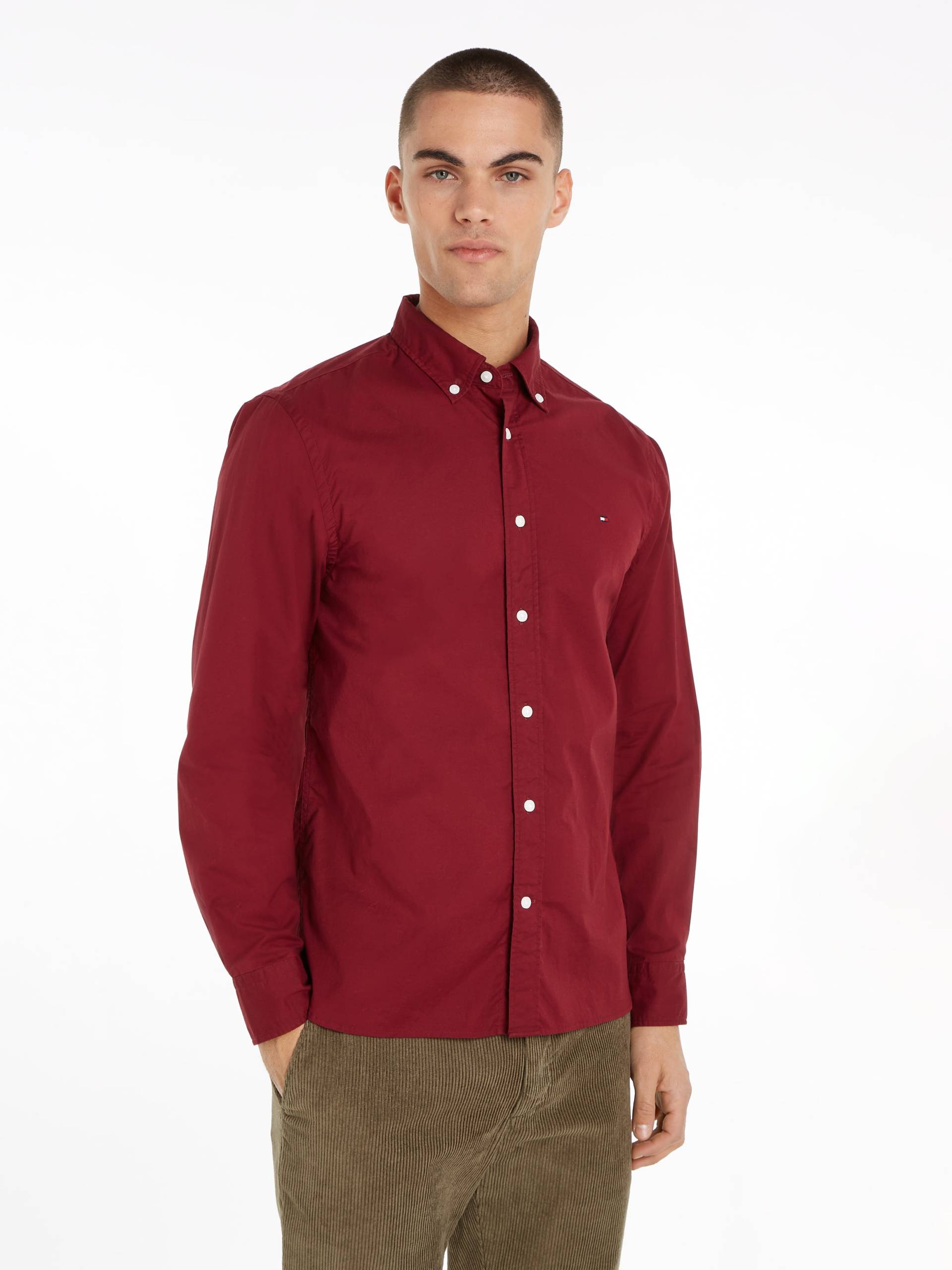 Tommy Hilfiger Langarmhemd »FLEX POPLIN RF SHIRT«, mit Tommy Hilfiger Labelschild innen an der Knopfleiste Tommy Hilfiger Langarmhemd »FLEX POPLIN RF SHIRT«, mit Tommy Hilfiger Labelschild innen an der Knopfleiste von TOMMY HILFIGER