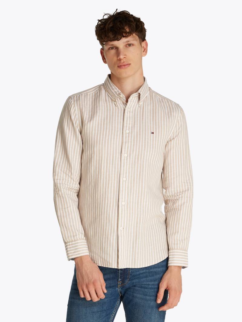 Tommy Hilfiger Langarmhemd »LINEN BLEND BOLD STRIPE«, mit feinen Streifen von TOMMY HILFIGER