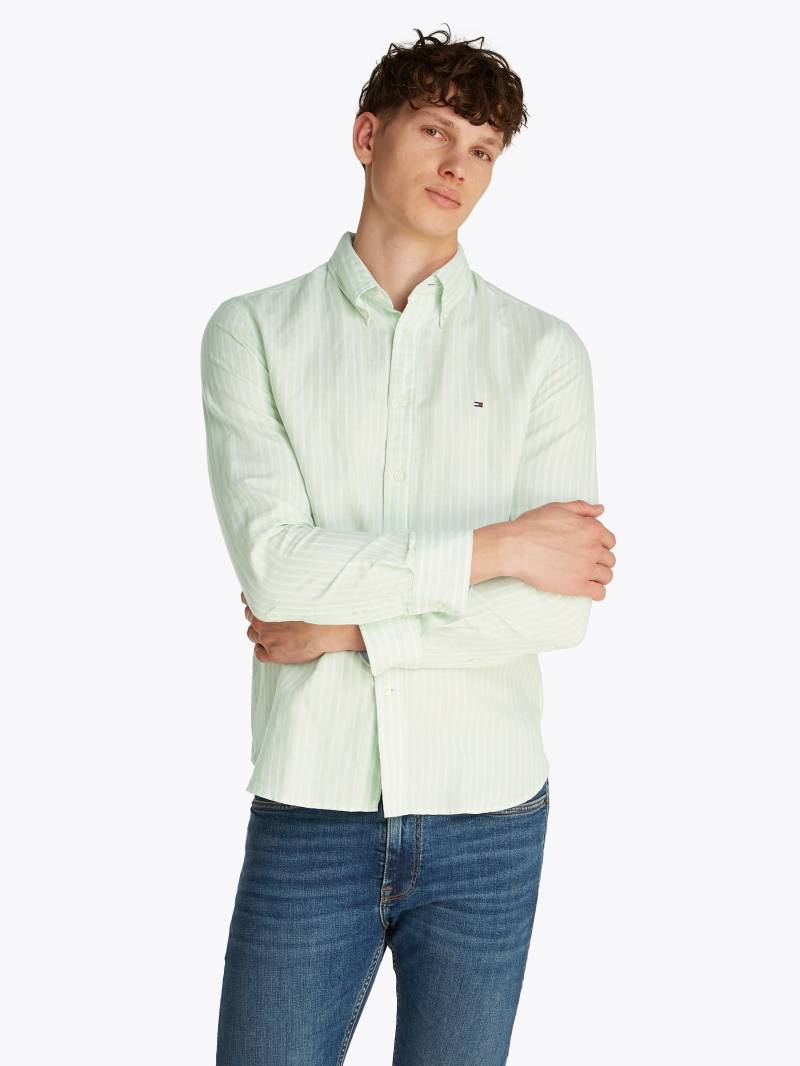 Tommy Hilfiger Langarmhemd »LINEN BLEND BOLD STRIPE«, mit feinen Streifen von TOMMY HILFIGER
