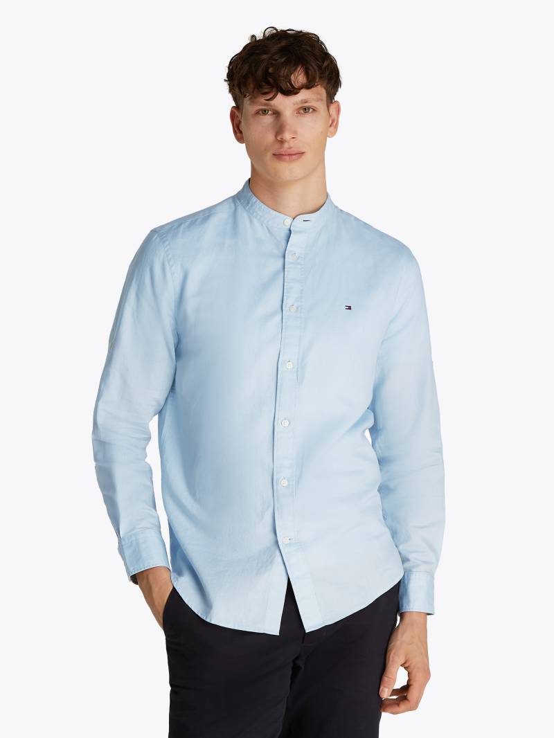 Tommy Hilfiger Langarmhemd »LINEN BLEND MAO COLLAR SHIRT« von TOMMY HILFIGER