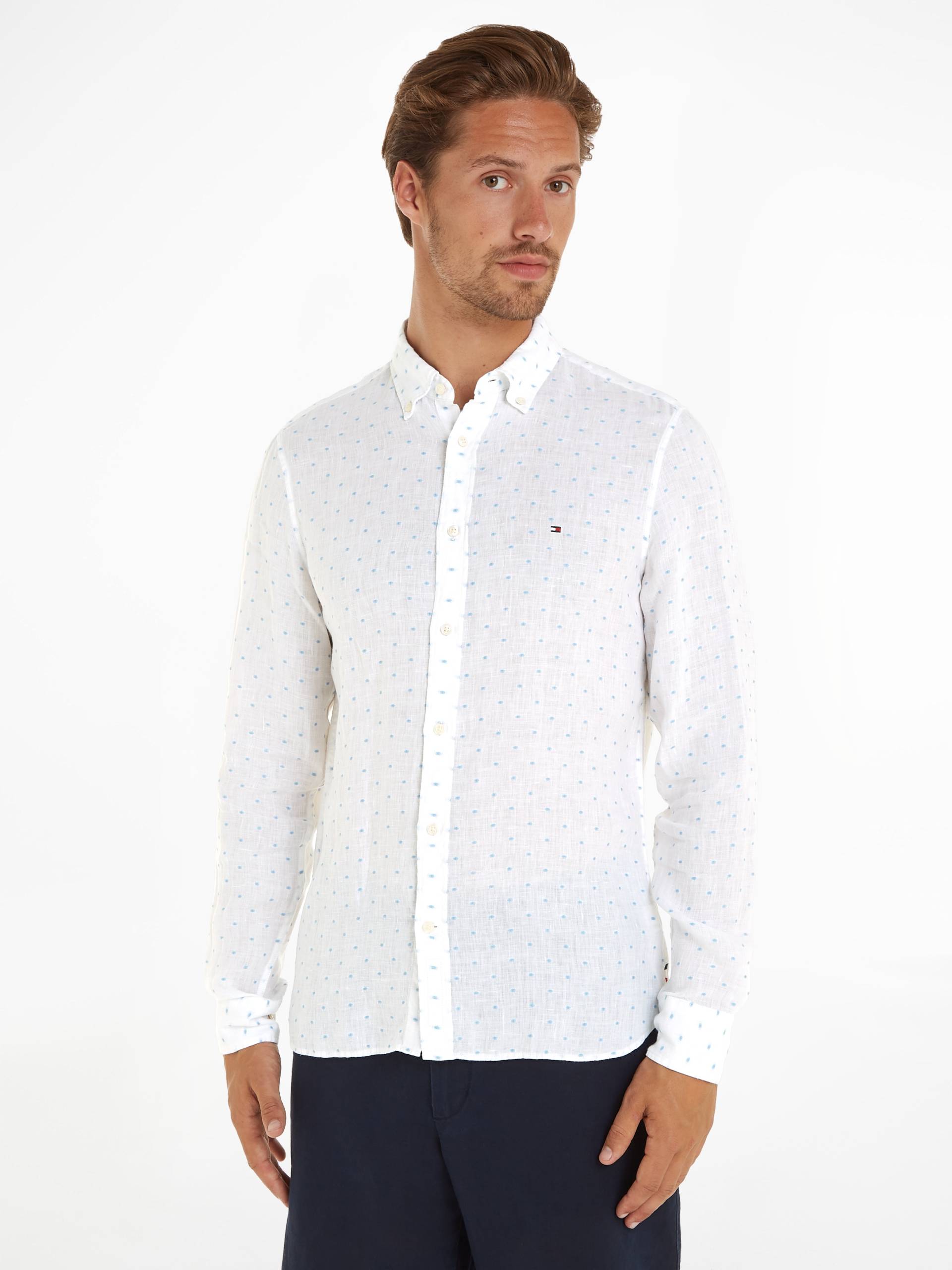 Tommy Hilfiger Langarmhemd »LINEN FIL COUPE SF SHIRT« von TOMMY HILFIGER