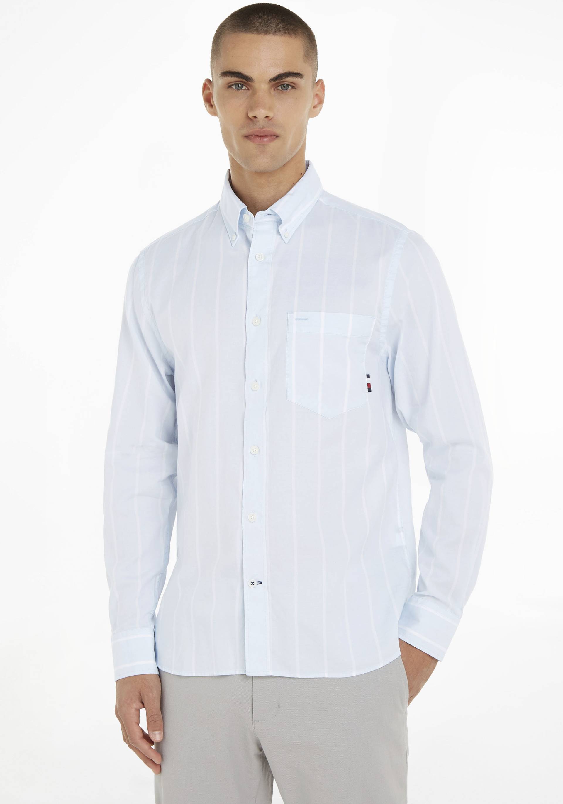 Tommy Hilfiger Langarmhemd »OXFORD STRIPE RF SHIRT« von TOMMY HILFIGER