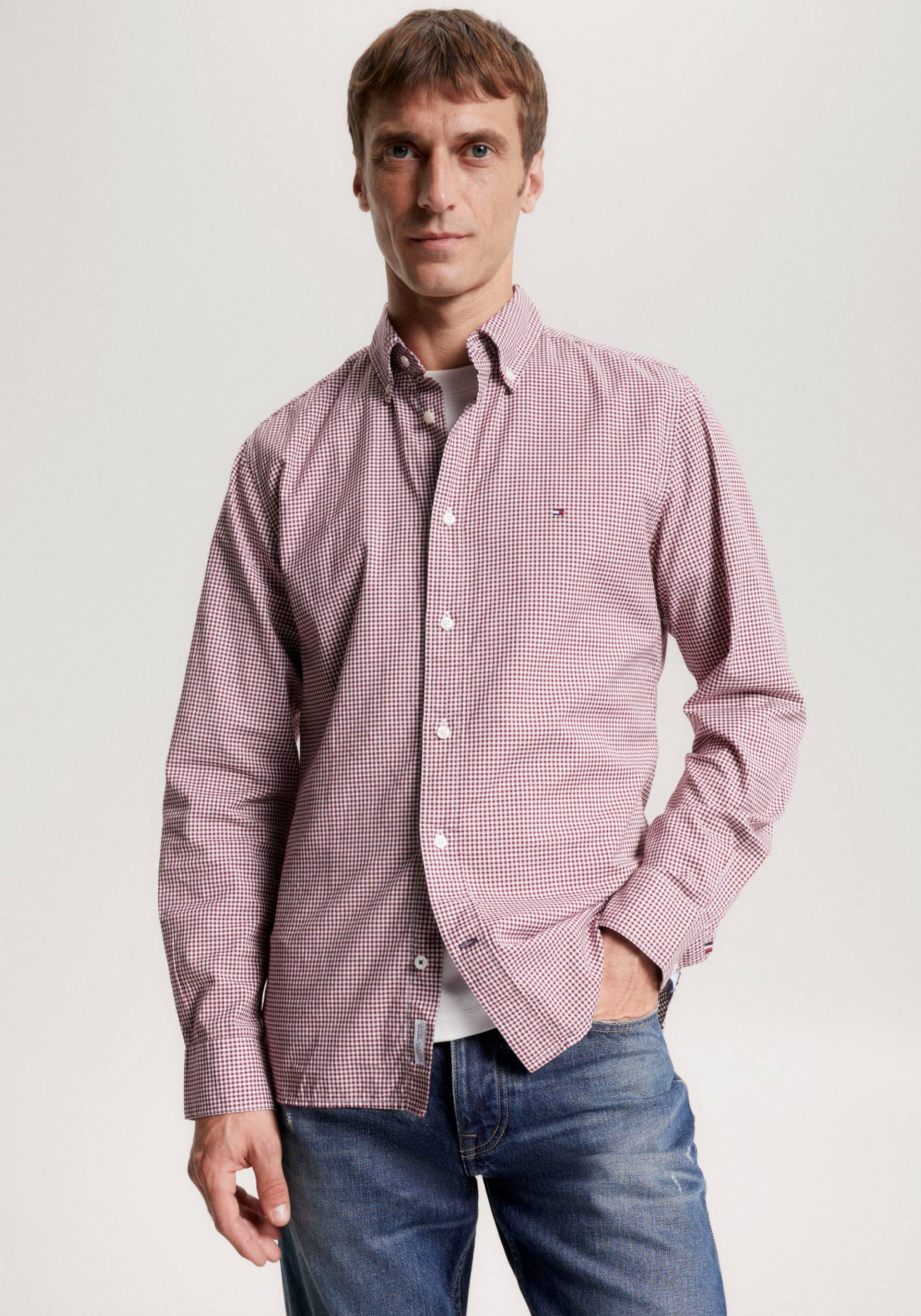 Tommy Hilfiger Langarmhemd »NAT. SOFT FLEX GINGHAM RF SHIRT« von TOMMY HILFIGER