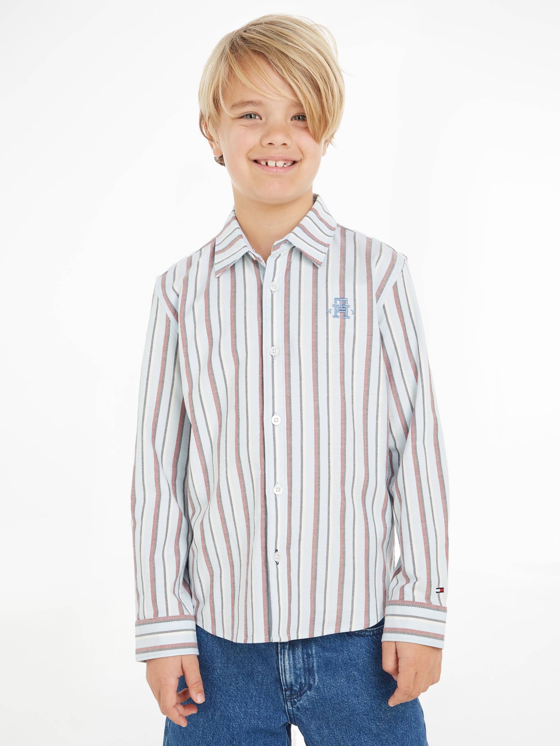 Tommy Hilfiger Langarmhemd »SPLIT GLOBAL STRIPE SHIRT« von TOMMY HILFIGER