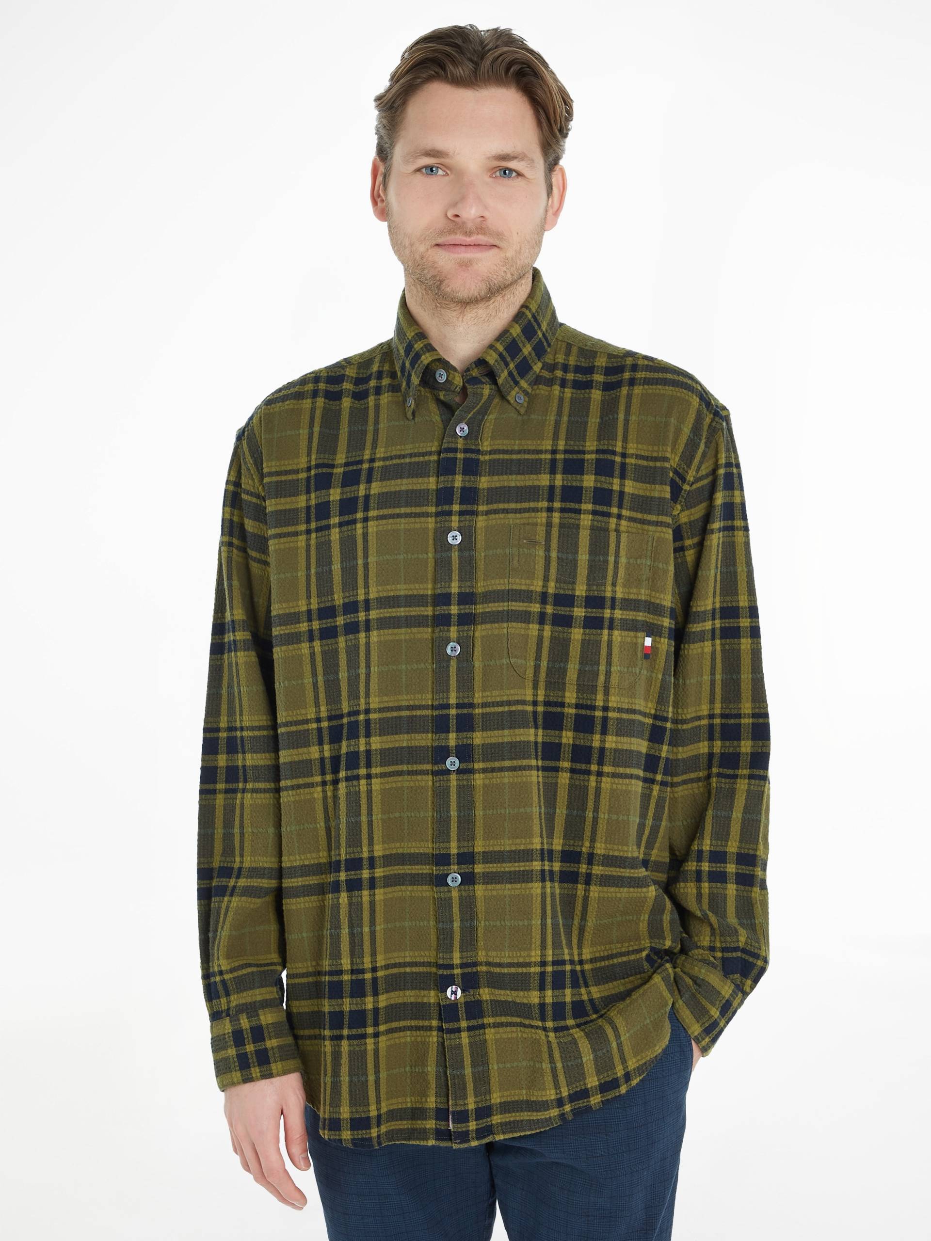 Tommy Hilfiger Langarmhemd »TONAL TARTAN SHIRT« von TOMMY HILFIGER