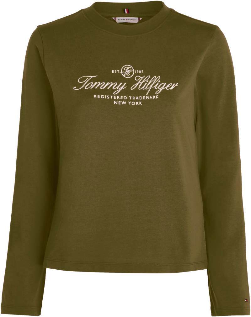 Tommy Hilfiger Langarmshirt, mit dezentem Markenlabel auf dem Ärmelabschluss von TOMMY HILFIGER