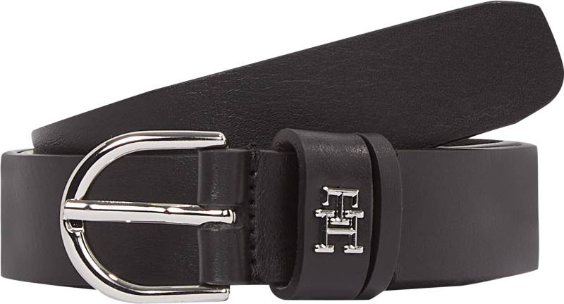 Tommy Hilfiger Ledergürtel »ESSENTIAL EFFORTLESS 2.5 SV«, Einfachdornschliesse, Metallemblem von TOMMY HILFIGER