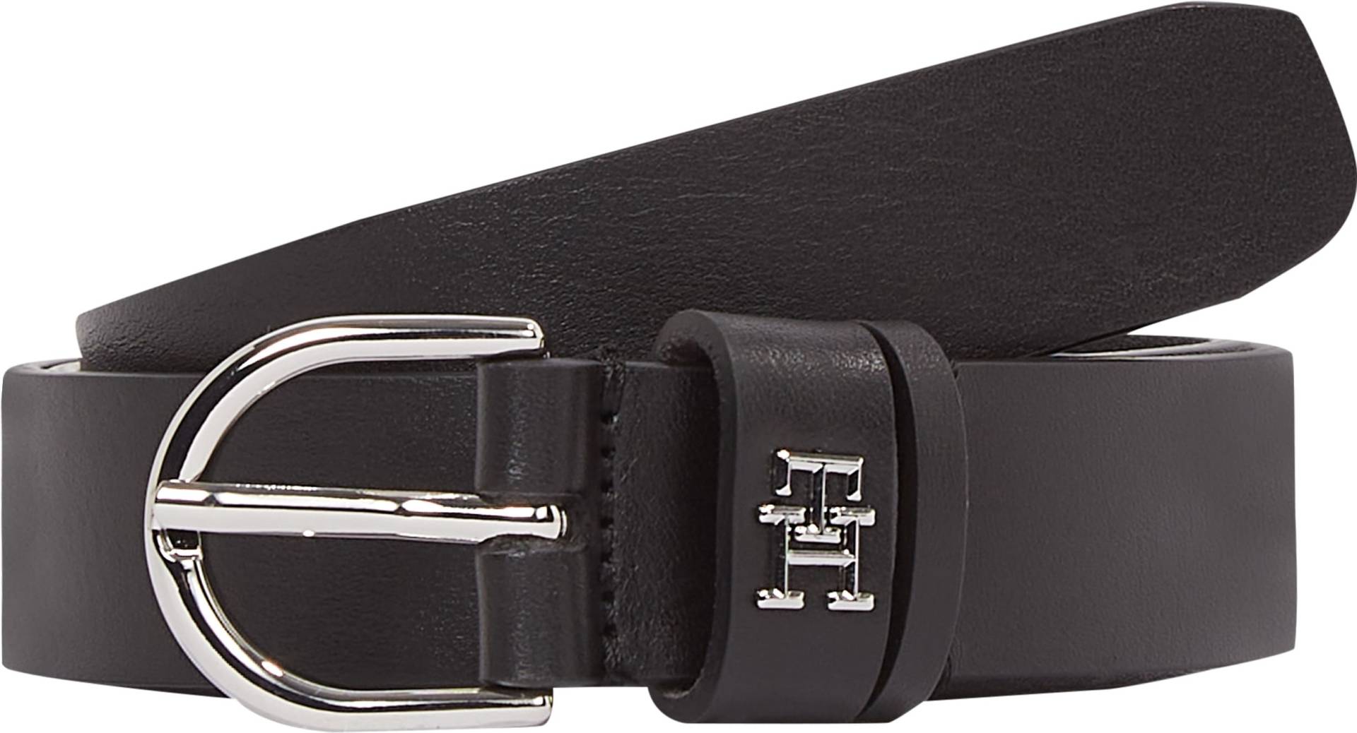 Tommy Hilfiger Ledergürtel »ESSENTIAL EFFORTLESS 2.5 SV«, Einfachdornschliesse, Metallemblem von TOMMY HILFIGER