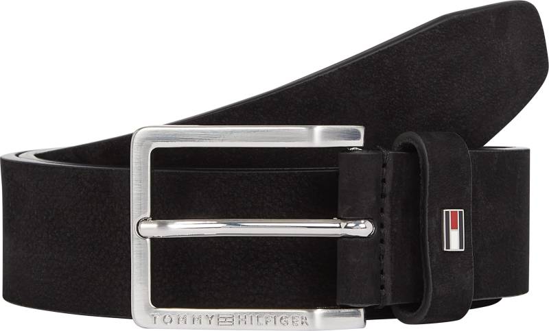 Tommy Hilfiger Ledergürtel »OLIVER NUBUCK 3.5«, Metallpatch, Einfachdornschliesse von TOMMY HILFIGER