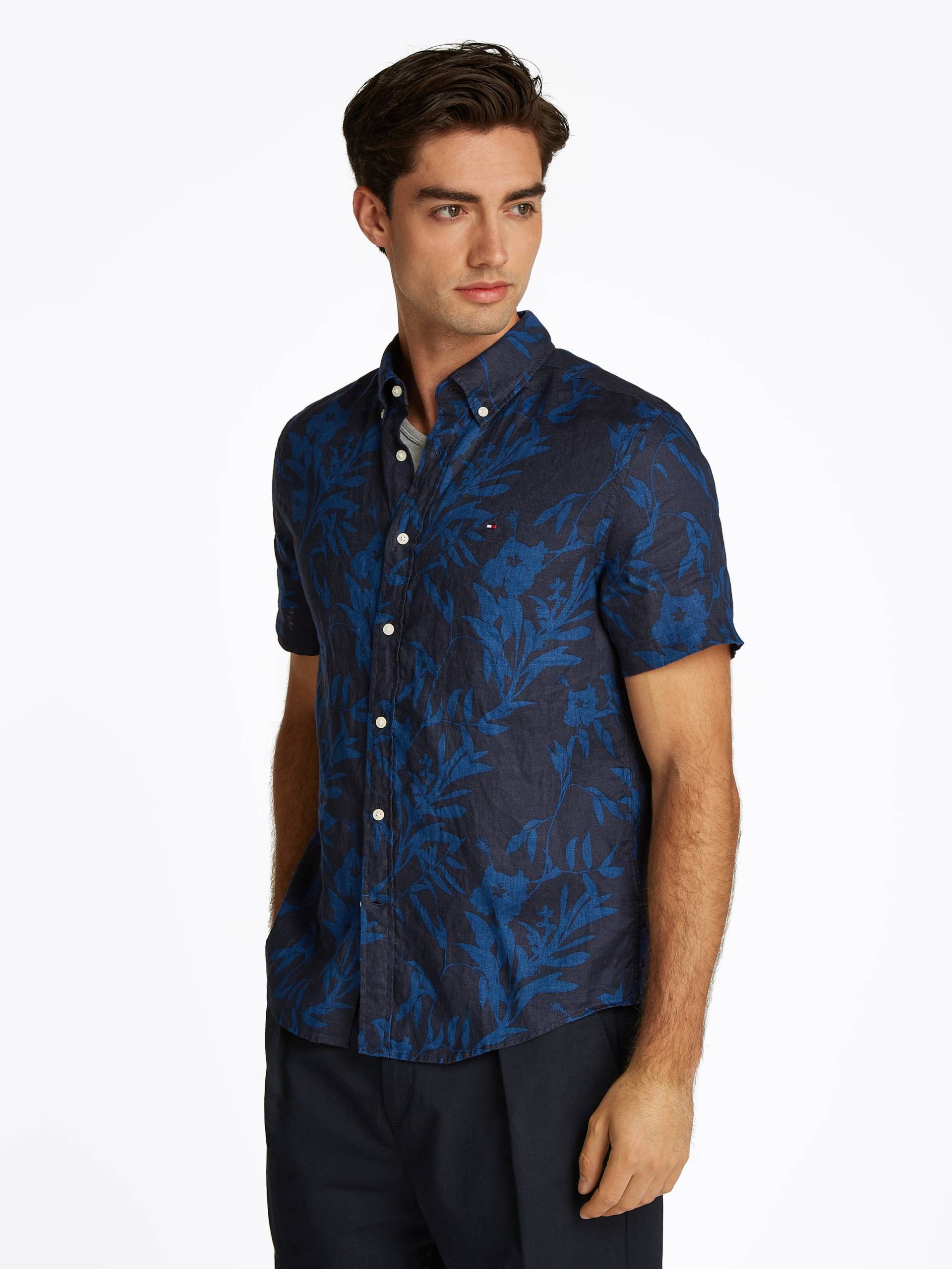 Tommy Hilfiger Leinenhemd »LINEN TROPICAL PRT SS RF SHIRT«, mit Allover Flowerprint Tommy Hilfiger Leinenhemd »LINEN TROPICAL PRT SS RF SHIRT«, mit Allover Flowerprint von TOMMY HILFIGER
