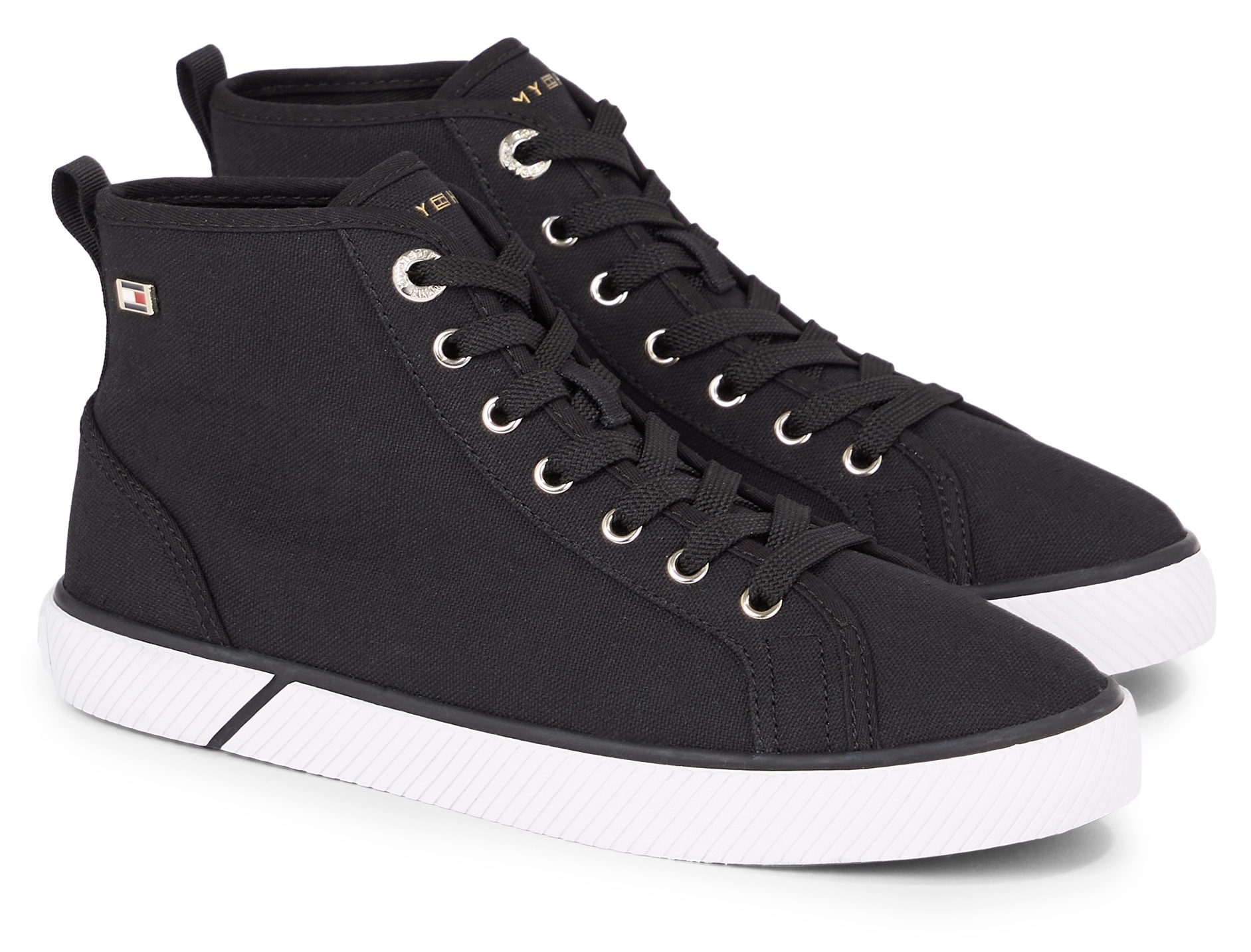 Tommy Hilfiger Plateausneaker »VULC CANVAS SNEAKER HI« von TOMMY HILFIGER