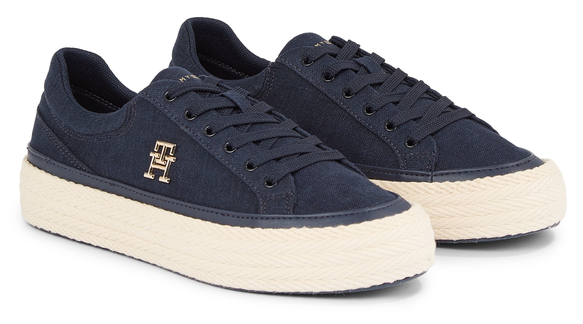 Tommy Hilfiger Plateausneaker »VULC SNEAKER LINNEN« von TOMMY HILFIGER