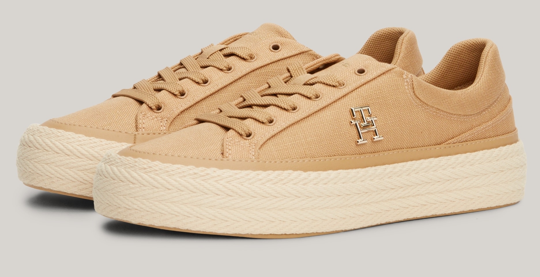 Tommy Hilfiger Plateausneaker »VULC SNEAKER LINNEN« von TOMMY HILFIGER